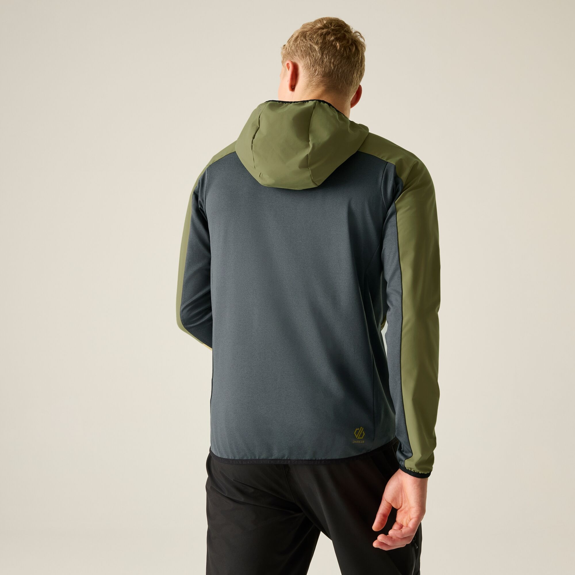 Dare 2b   Bluza męska z kapturem rozsuwana Endurance Strength Stretch Zielony