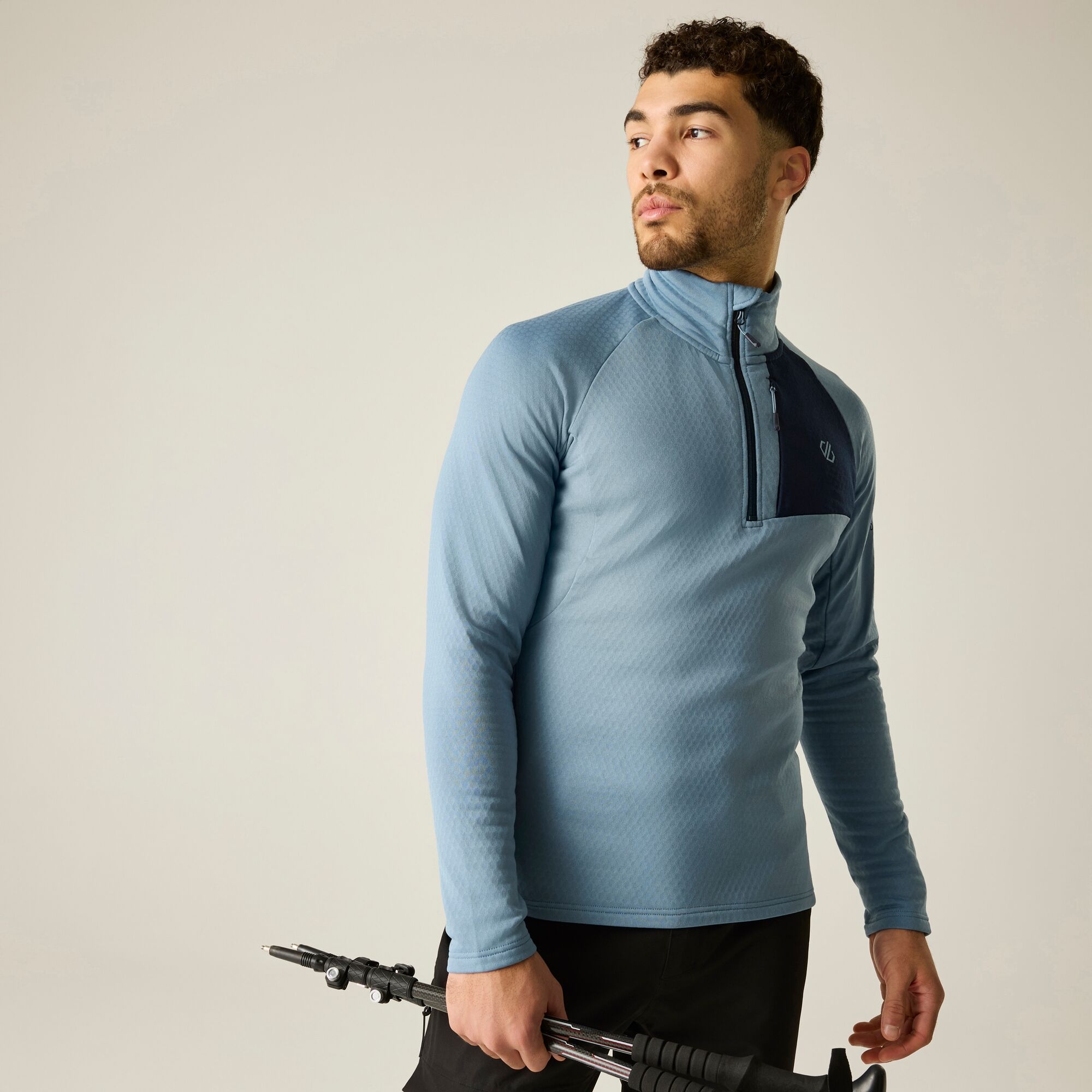 Dare 2b   Bluza męska z suwakiem Venture Overhead Stretch Niebieski
