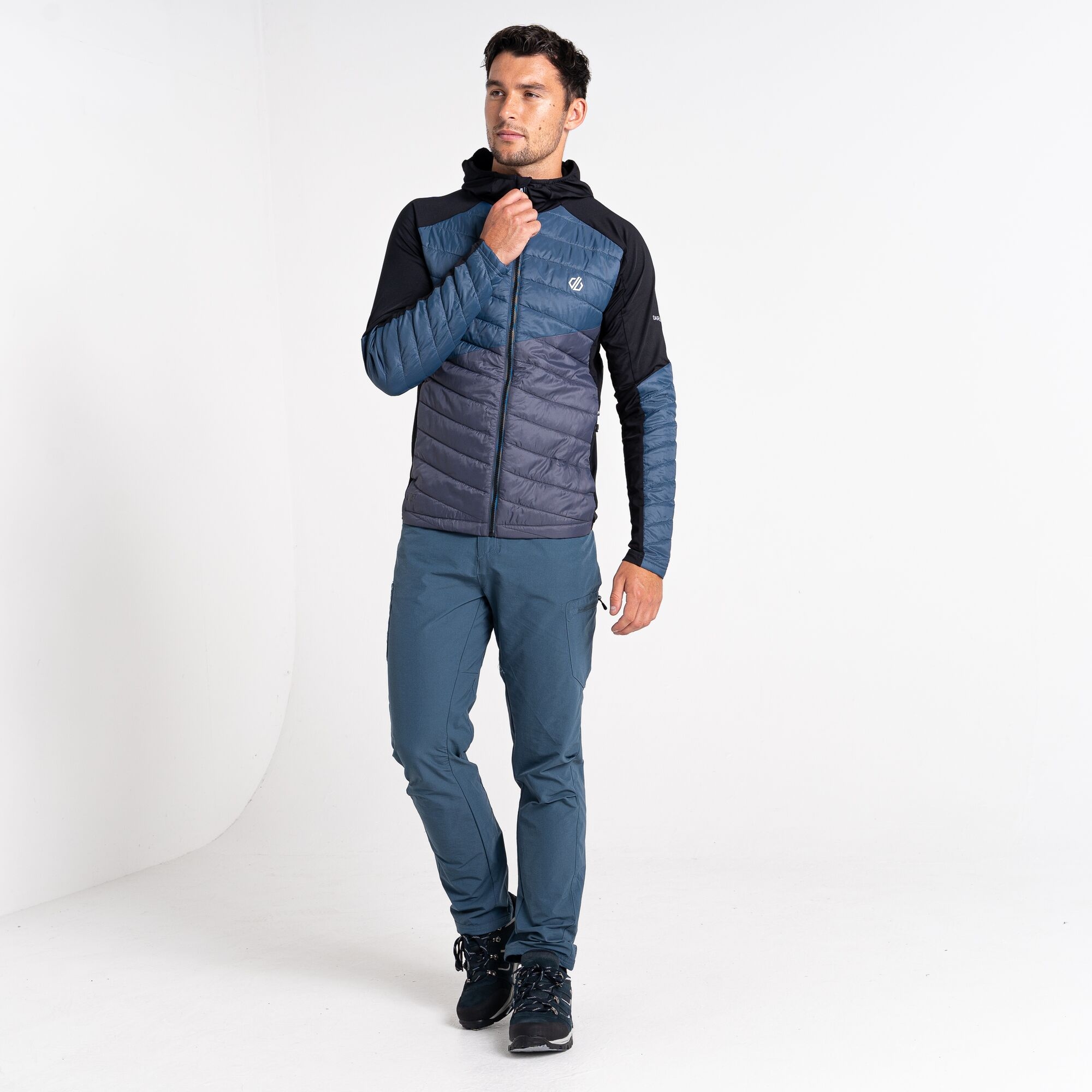 Dare 2b - Męska Kurtka Hybrydowa Gendarme Wool Szaro-czarny