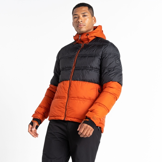 Men's Ollie Ski Jacket Rooibos Tea Brown Black 