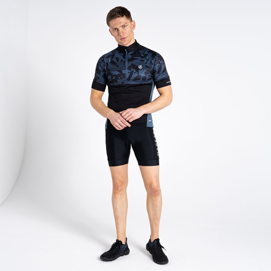 Dare 2b - Men's Stay The Course II Cycling Jersey Black Downshift Print