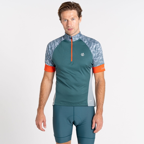Dare 2b - Men's Stay the Course III Cycling Jersey Mediterranean Green