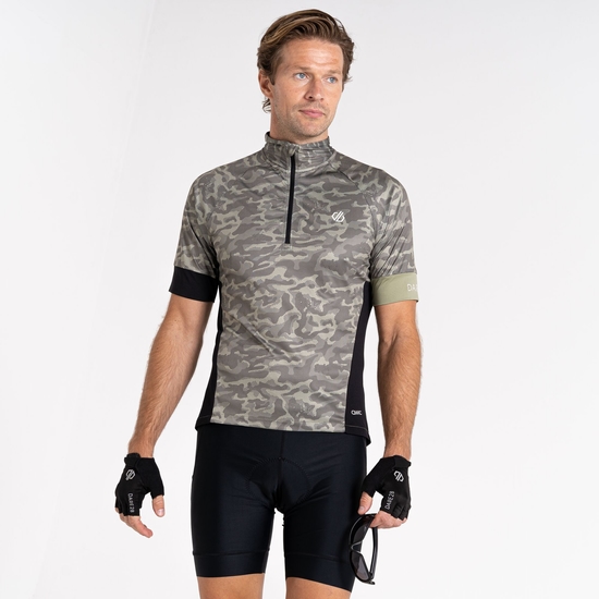 Dare 2b - Men's Stay the Course III Cycling Jersey Oil Green Camo