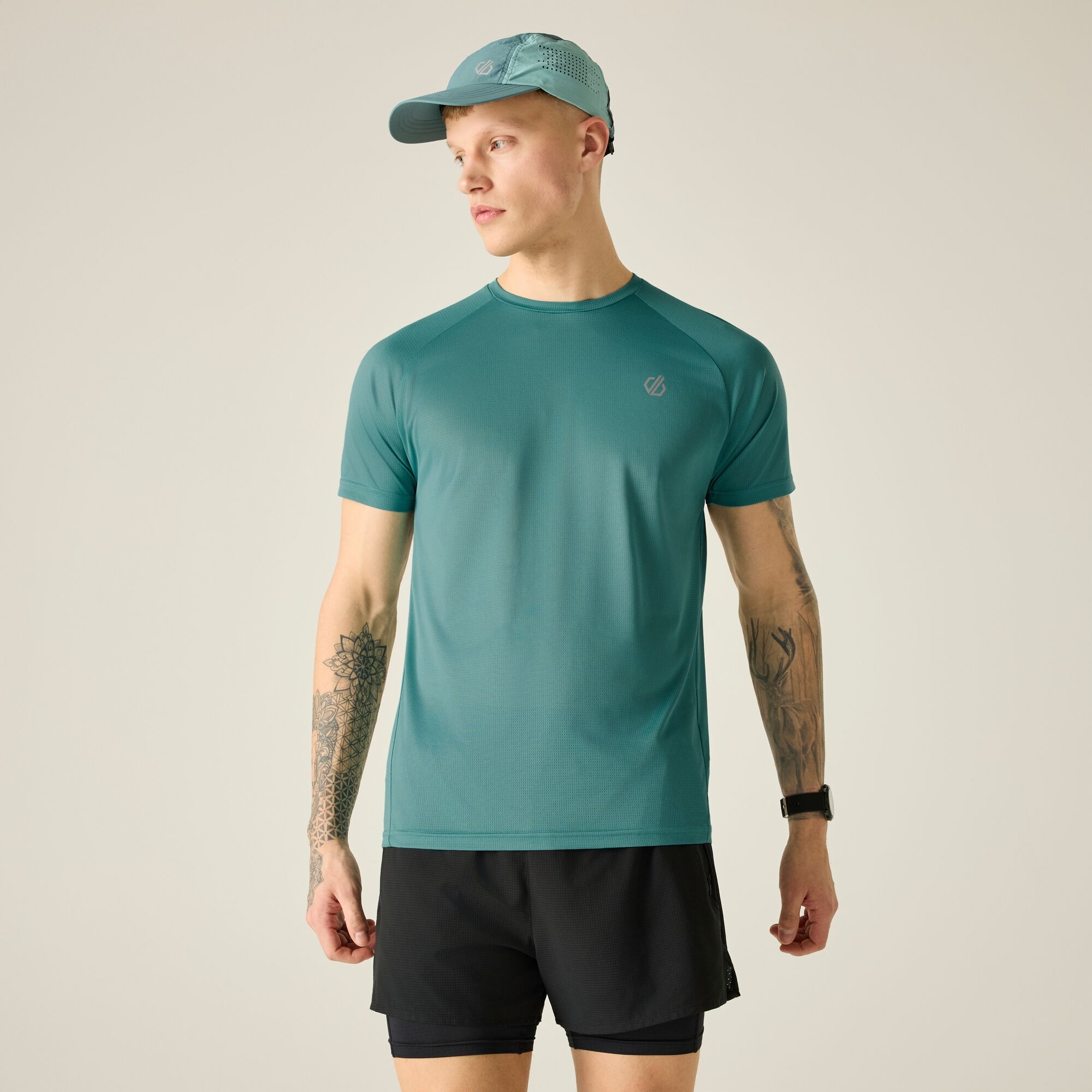 Dare 2B Men's Accelerate Fitness T-Shirt - Green Extra Large - Image 1