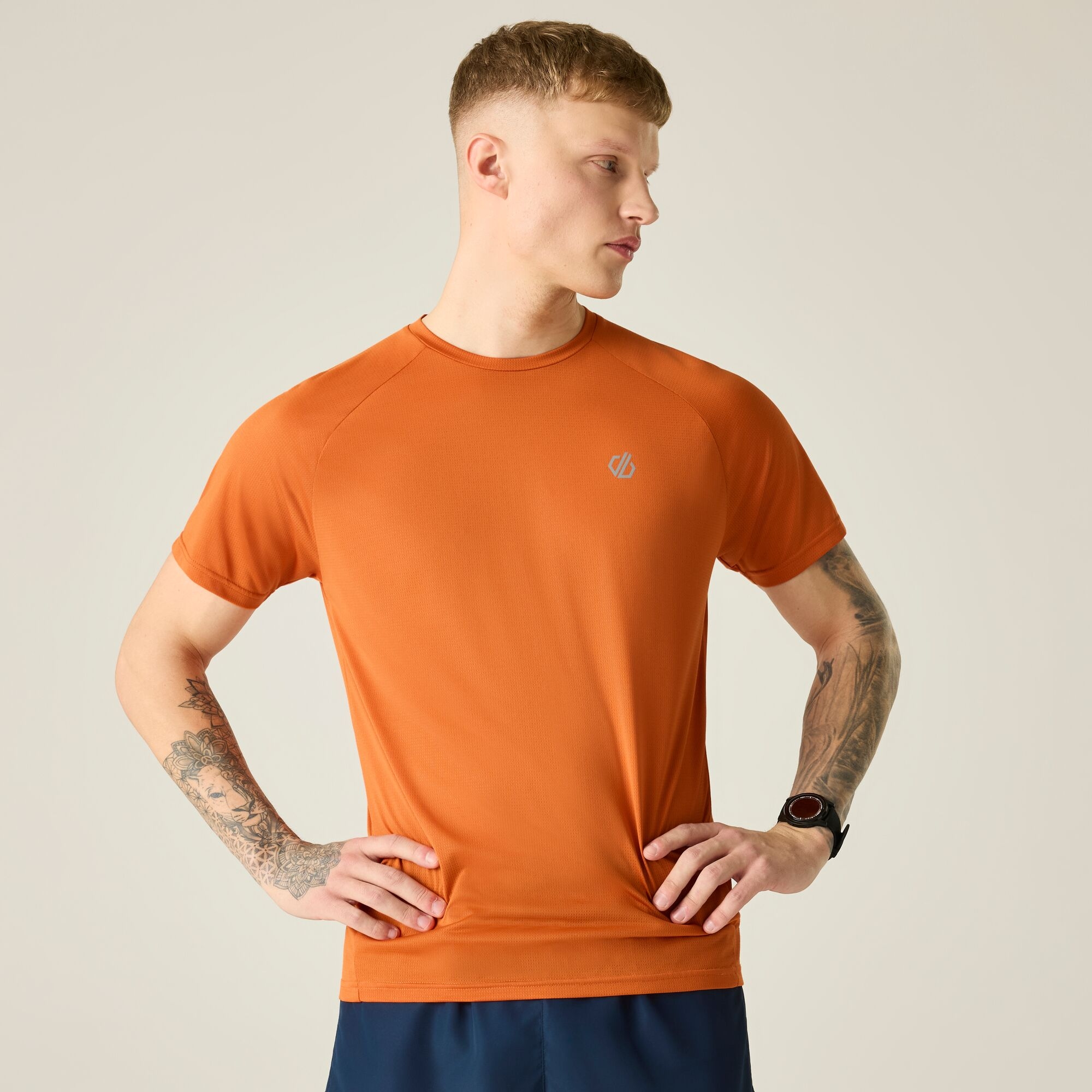 Dare 2B Men's Accelerate Fitness T-Shirt - Orange Extra Large