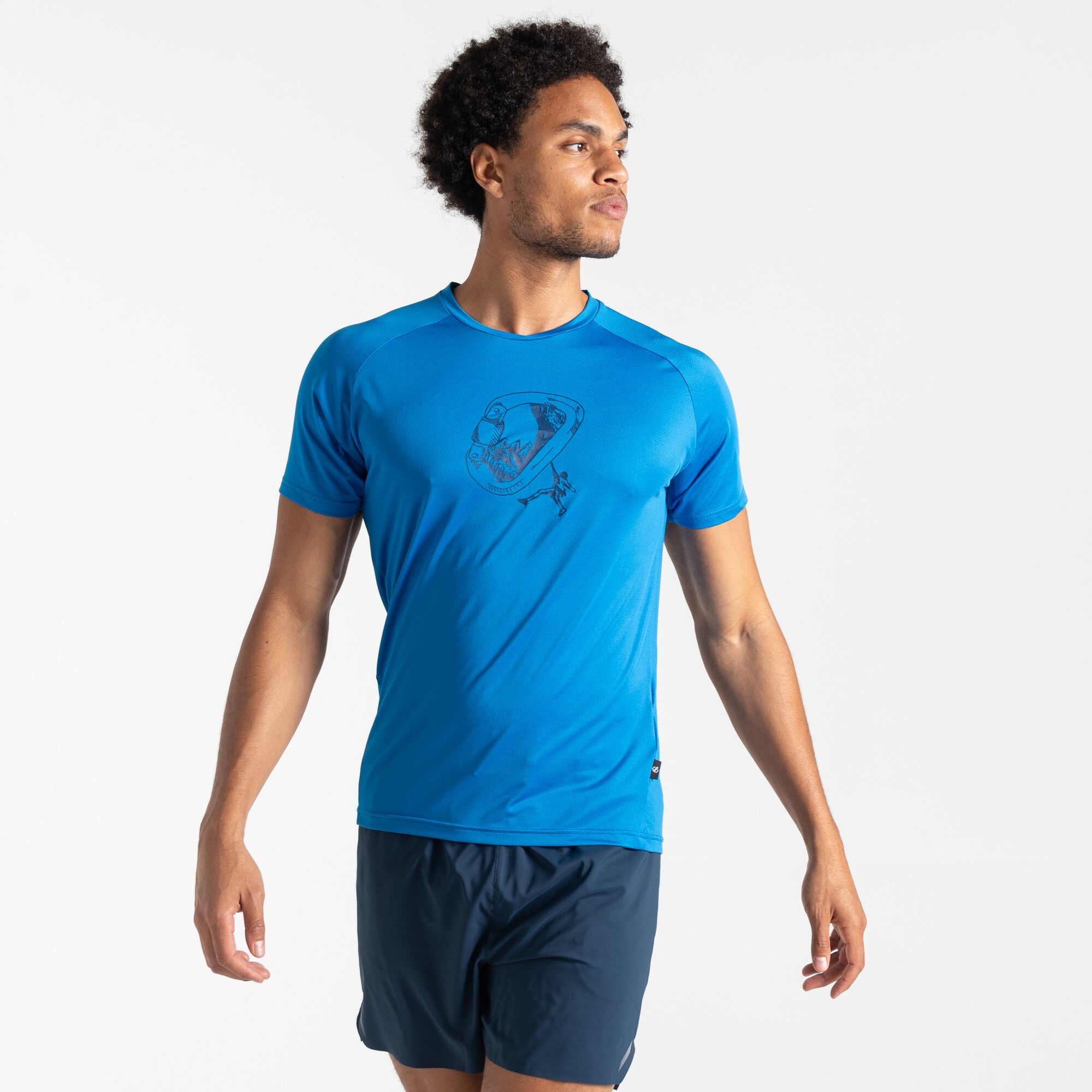 Dare 2b Lightweight Mens Blue Tech T-shirt, Size: S