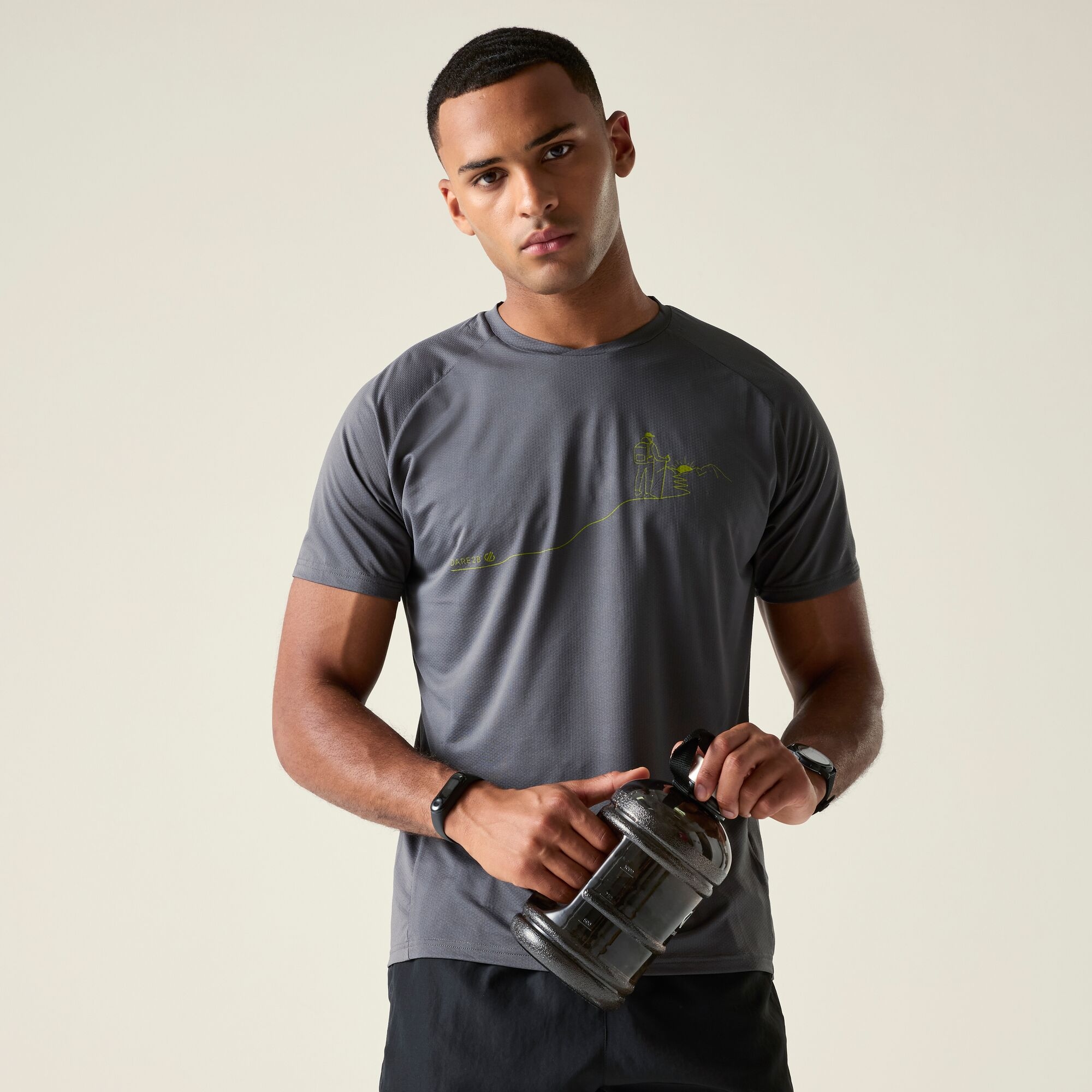 Dare 2b Koszulka męska szybkoschnąca Tech II Szary