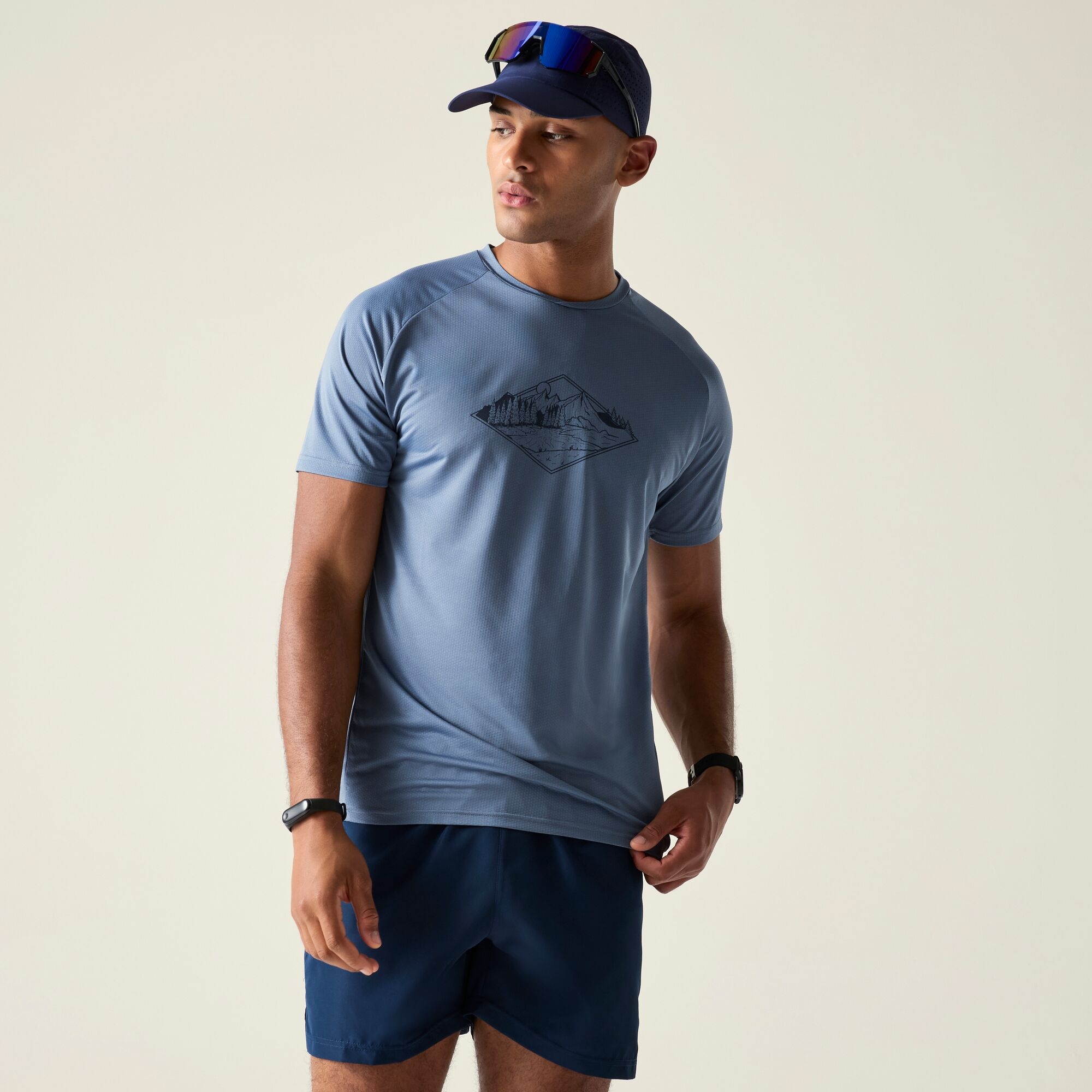 Dare 2b Koszulka męska szybkoschnąca Tech II Niebieski