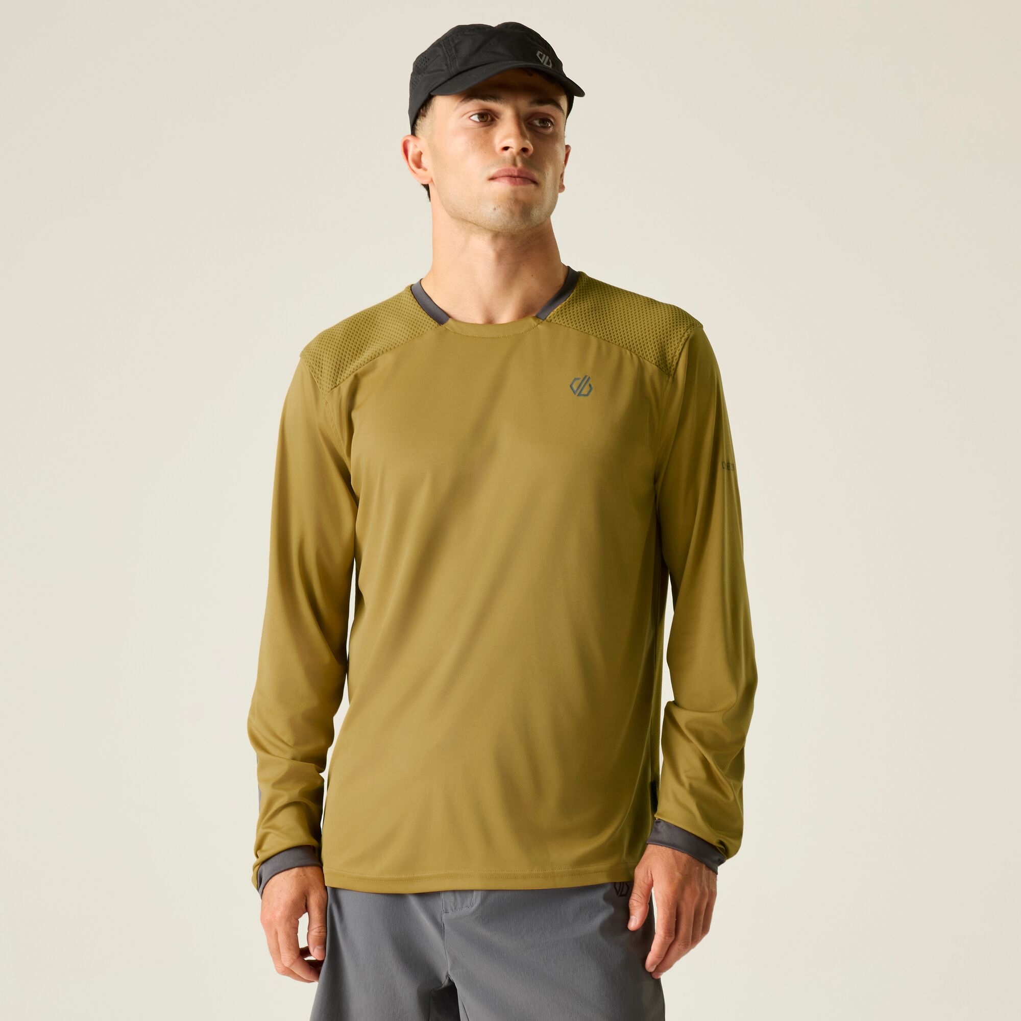 Dare 2B Men's Trackstand Ace Long Sleeved T-Shirt - Brown Extra Small