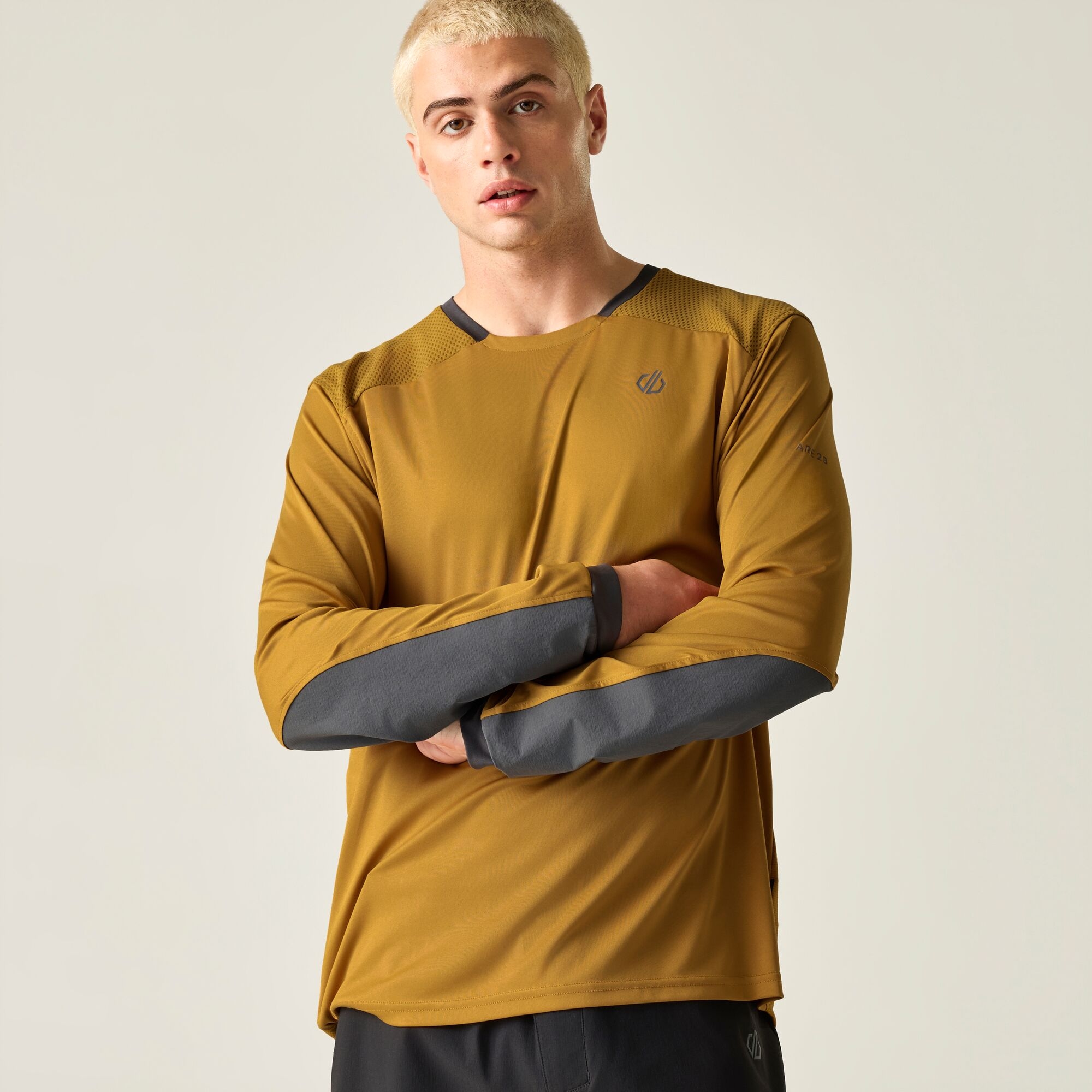 Dare 2B Mens Trackstand Ace Long Sleeve Cycling Jersey Wood Brown Small - Image 4