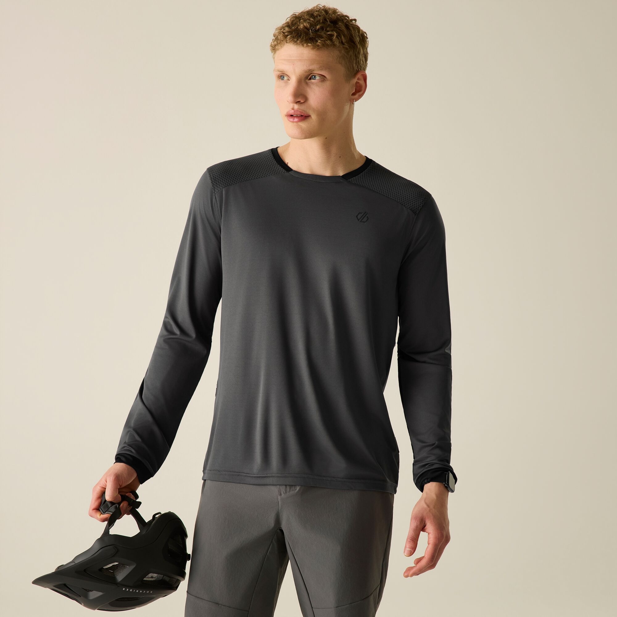 Dare 2B Men's Grey Trackstand Ace Long Sleeved T-Shirt Size: L - Image 3