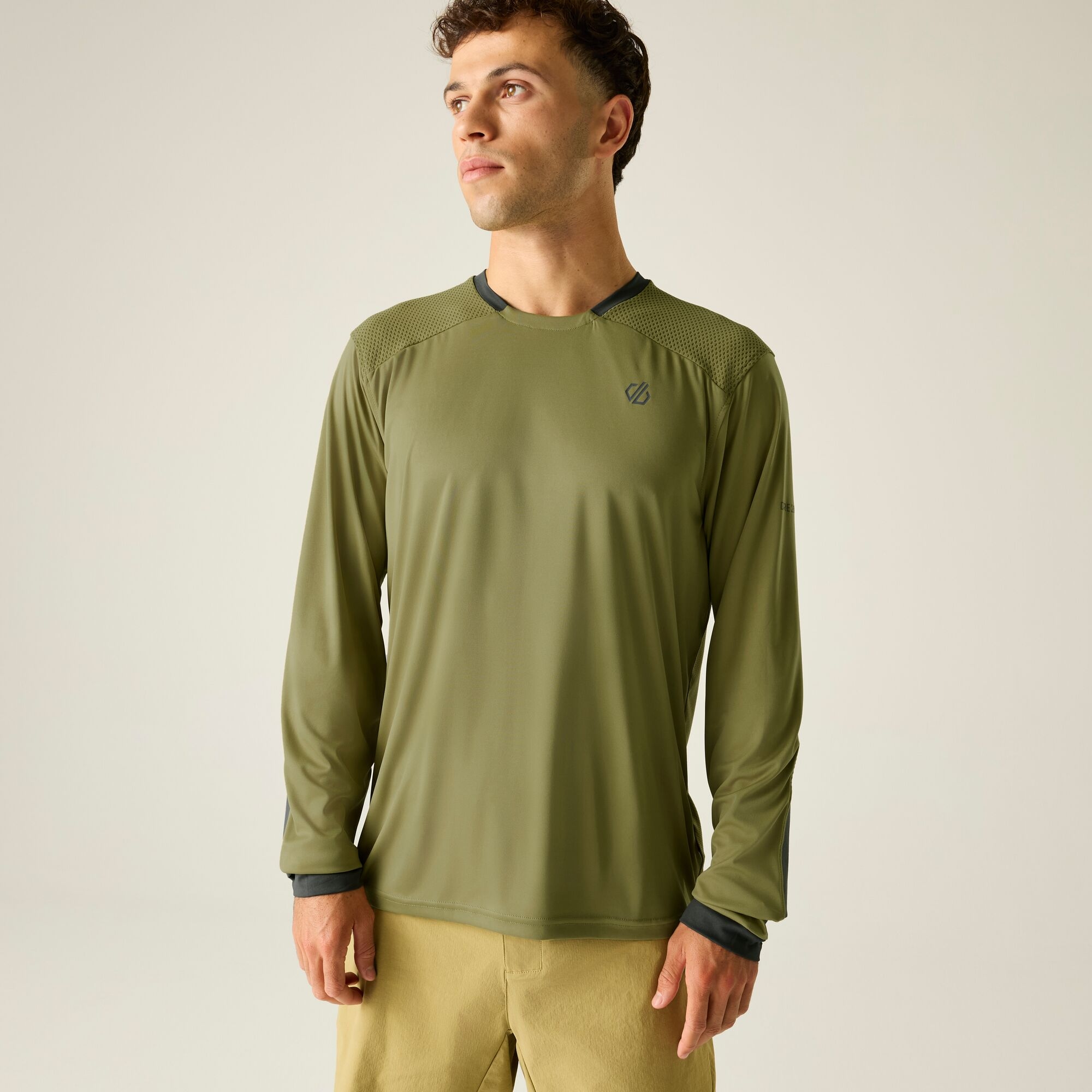 Dare 2B Men's Trackstand Ace Long Sleeved T-Shirt - Green Small
