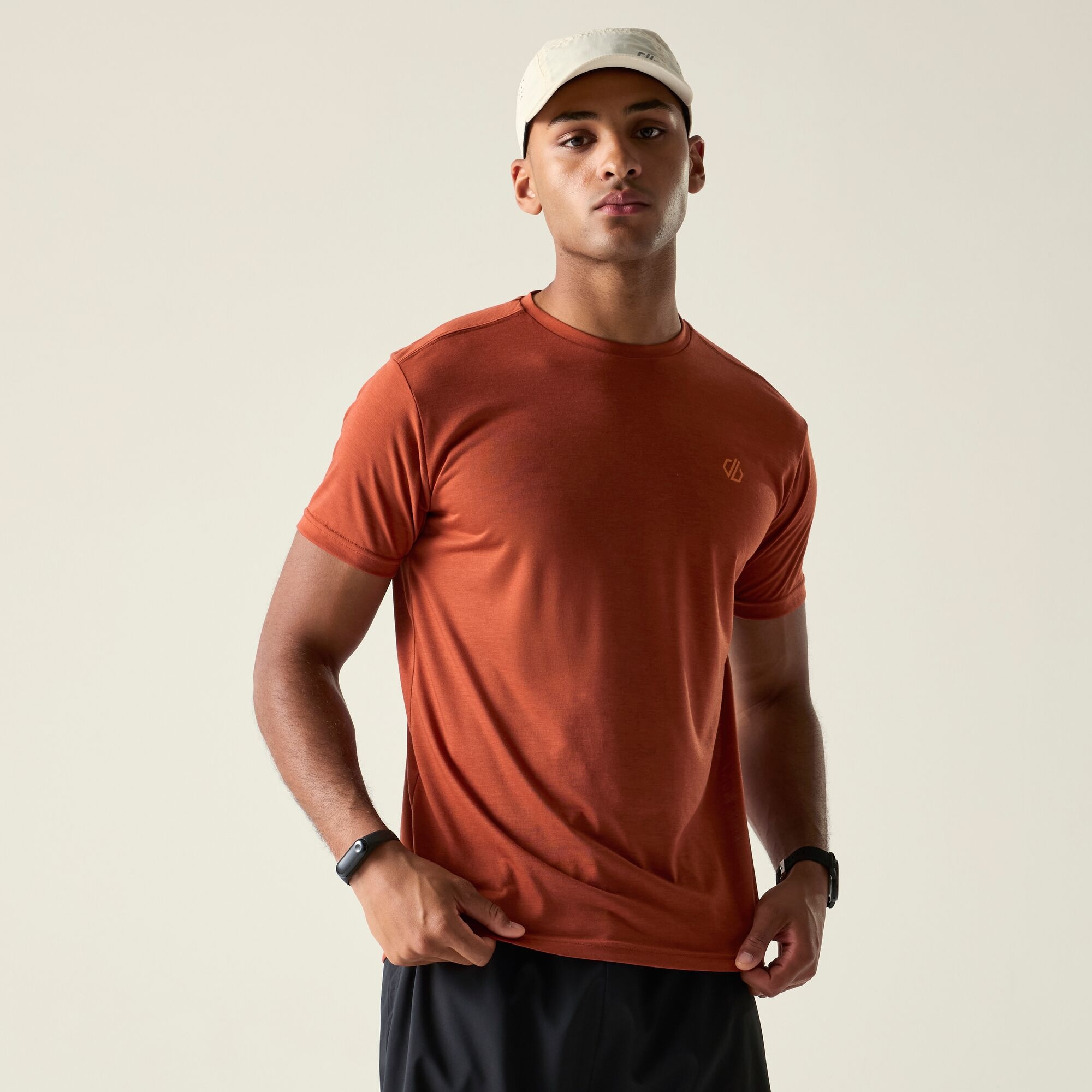 Dare 2B Men's Agile Short Sleeved T-Shirt - Orange Extra Small