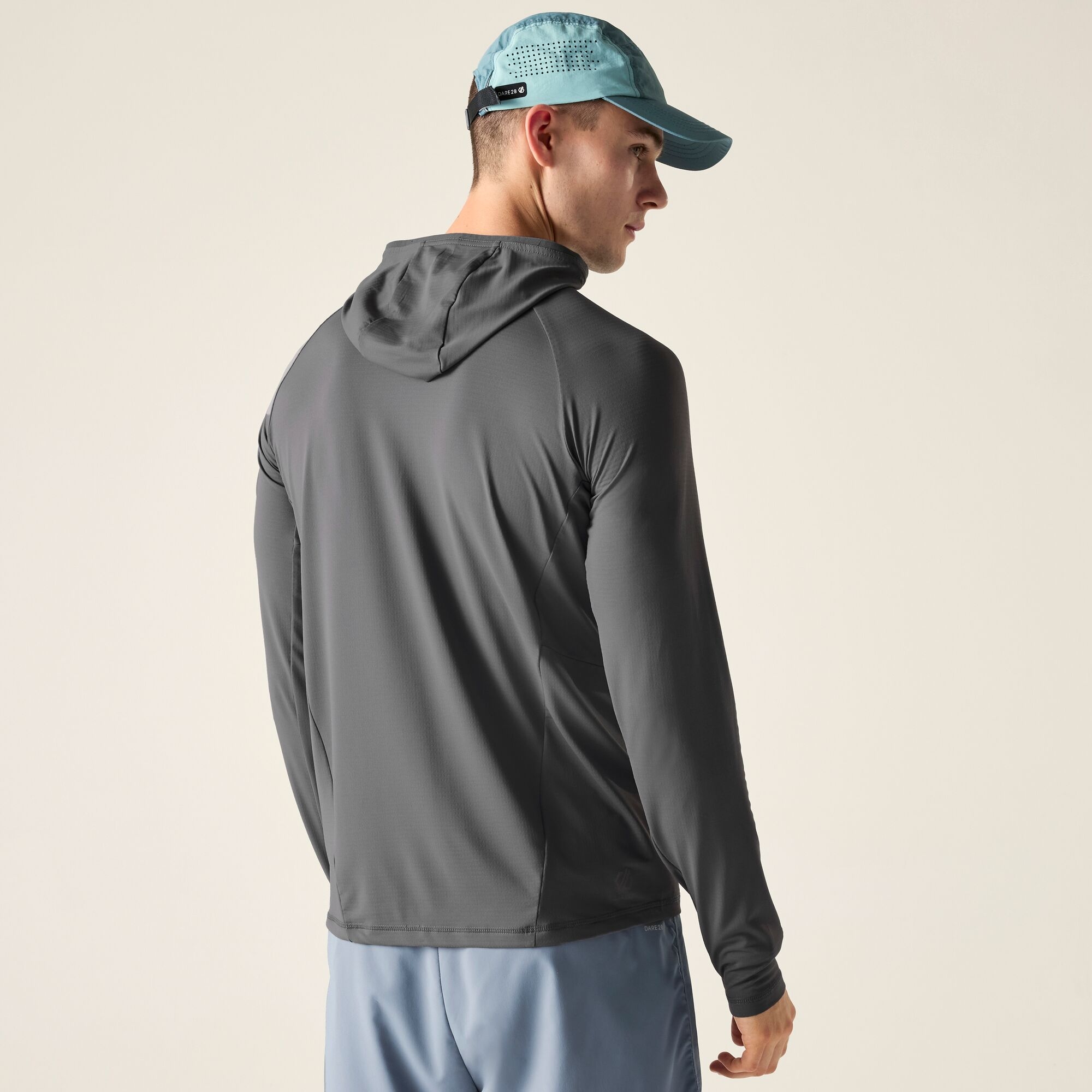 Dare 2b Bluza męska z kapturem szybkoschnąca Sprint City Szary