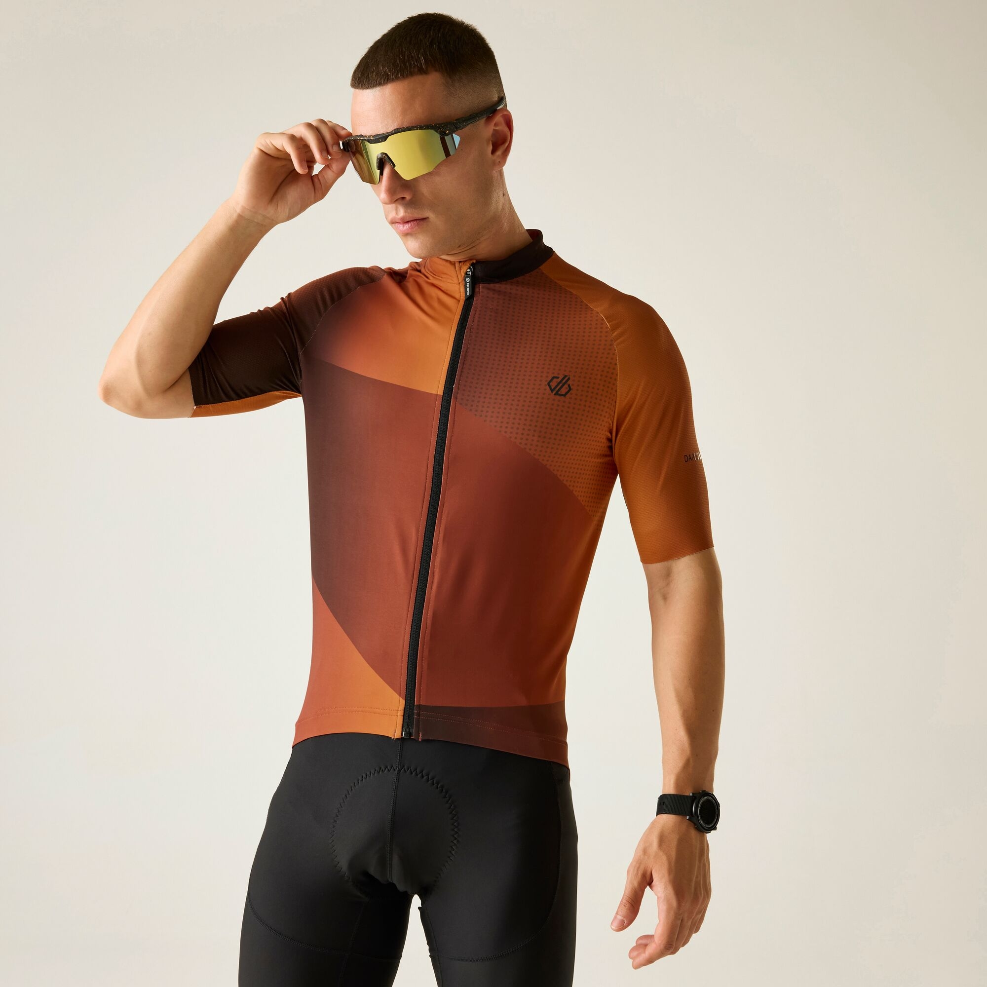 Dare 2b Koszulka rowerowa męska oblaskowa Lightning S/S Printed Czerwony