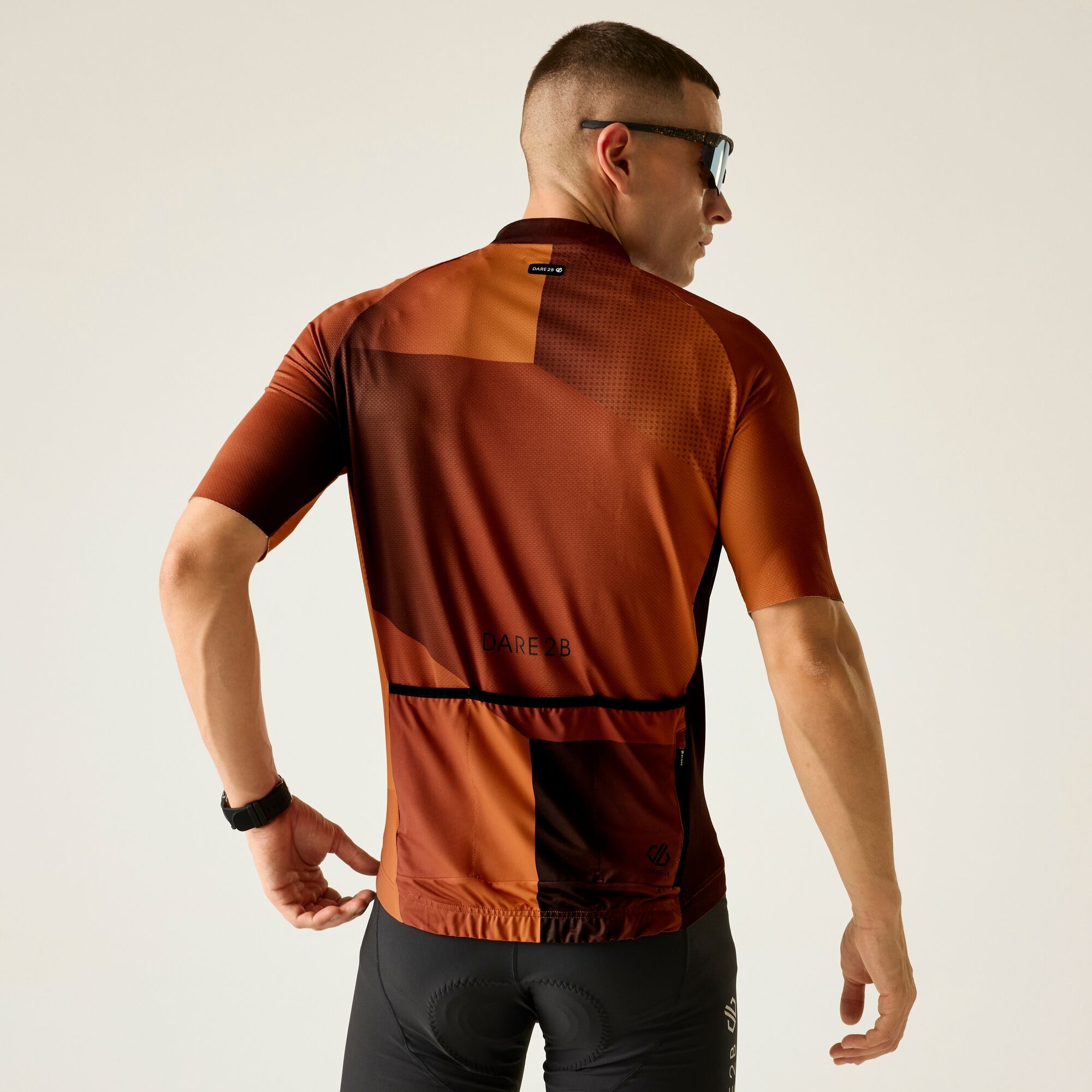 Dare 2b   Koszulka rowerowa męska oblaskowa Lightning S/S Printed Czerwony