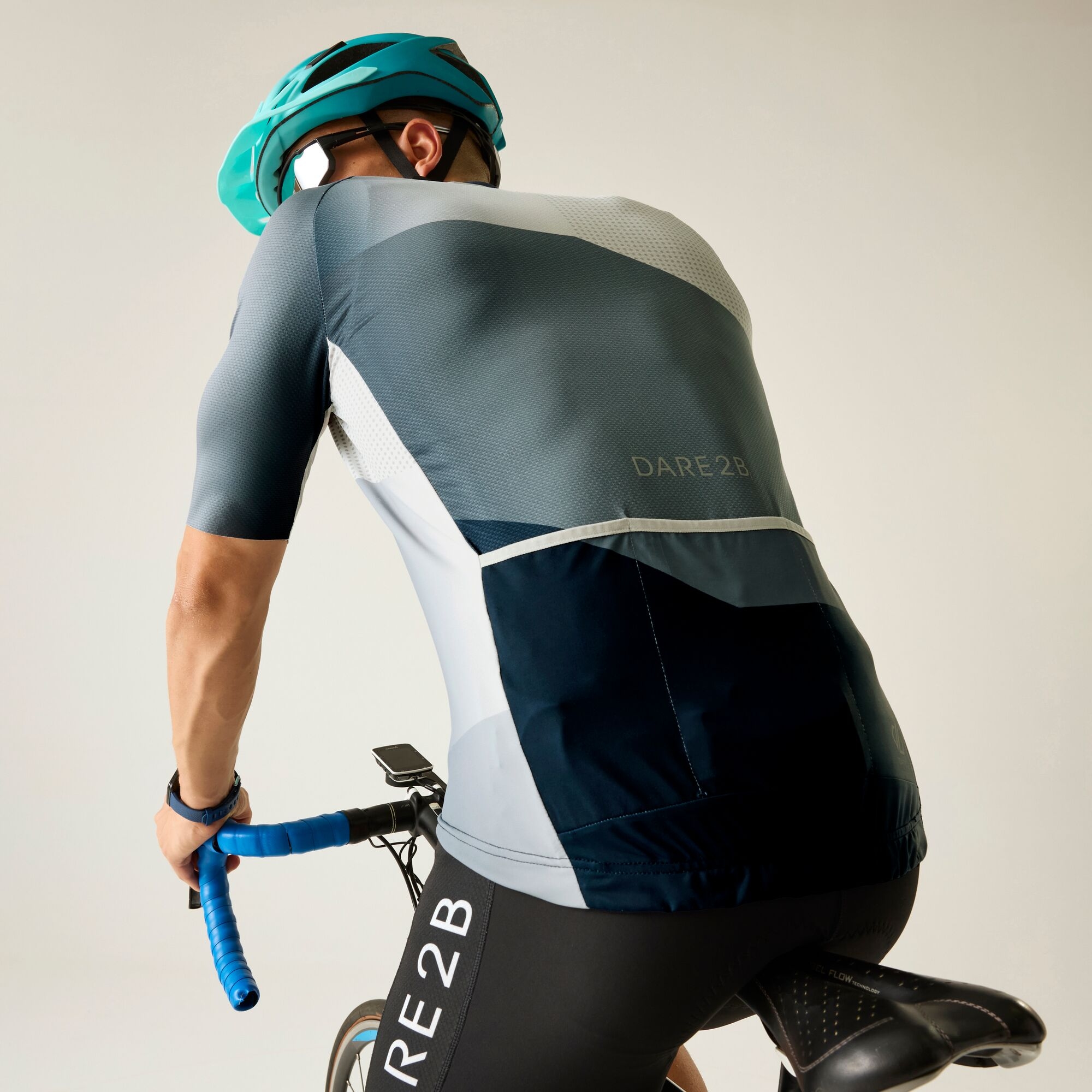 Dare 2b   Koszulka rowerowa męska oblaskowa Lightning S/S Printed Niebieski