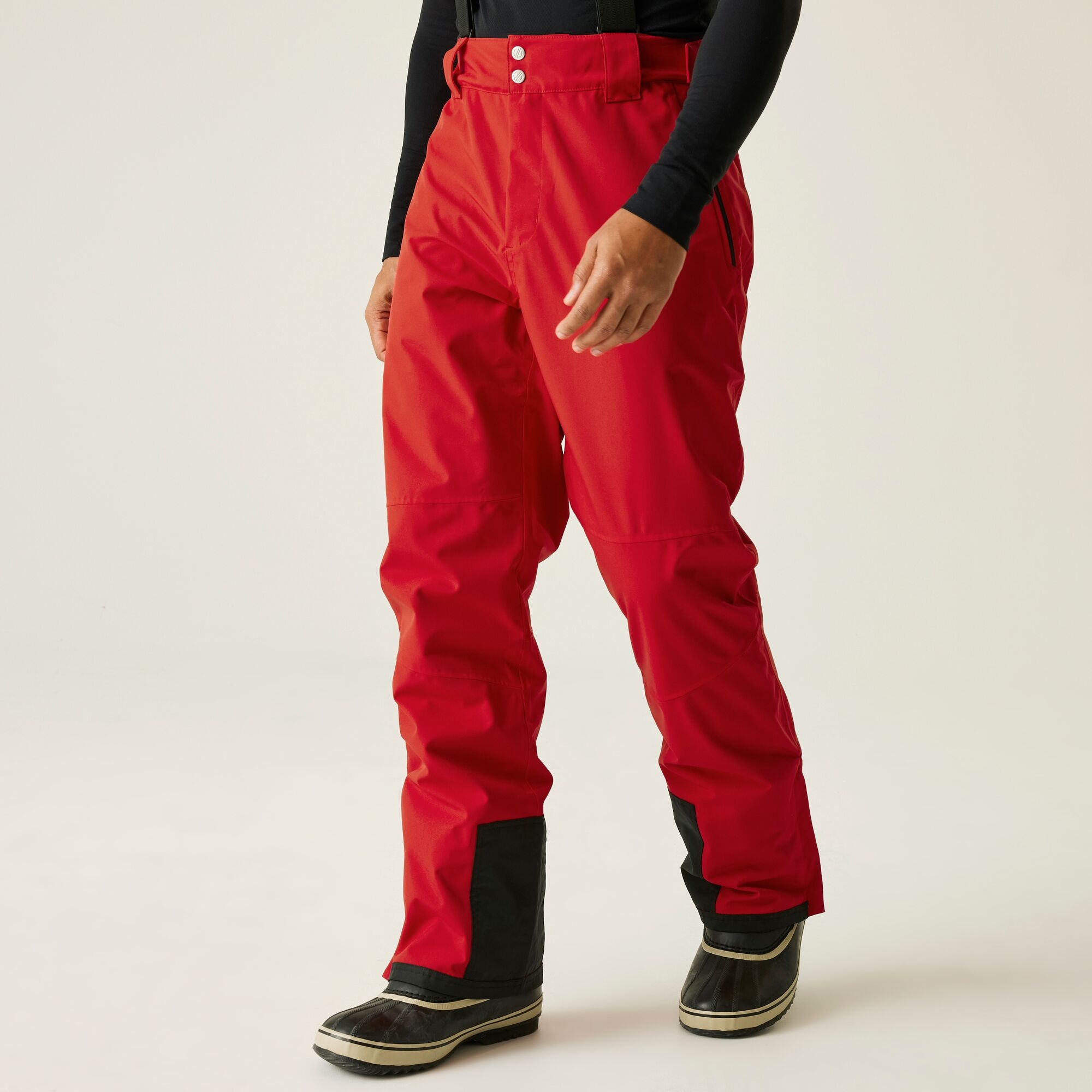 Dare 2b Spodnie narciarskie męskie z membraną z szelkami Achieve II Czerwony