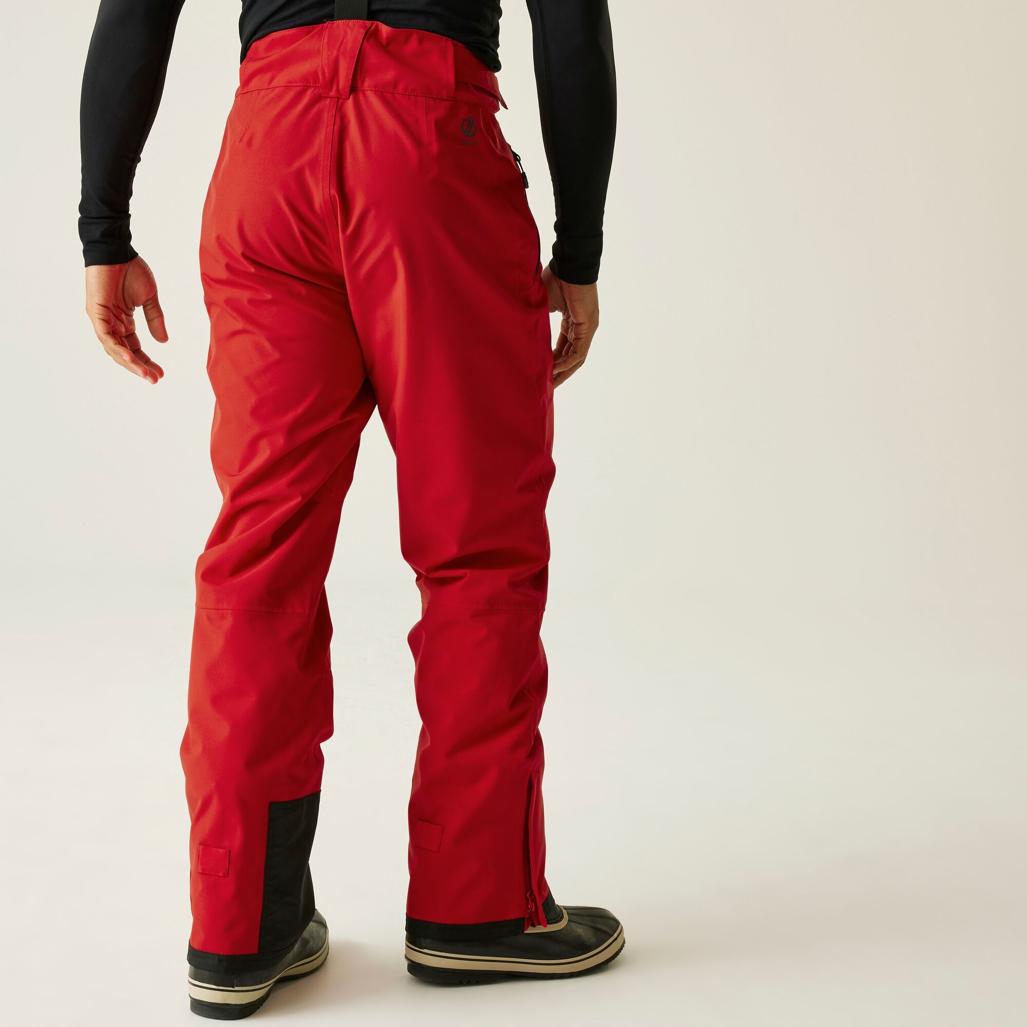 Dare 2b Spodnie narciarskie męskie z membraną z szelkami Achieve II Czerwony
