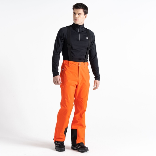 Dare 2b - Męskie spodnie narciarskie z szelkami Achieve II Pomarańczowy