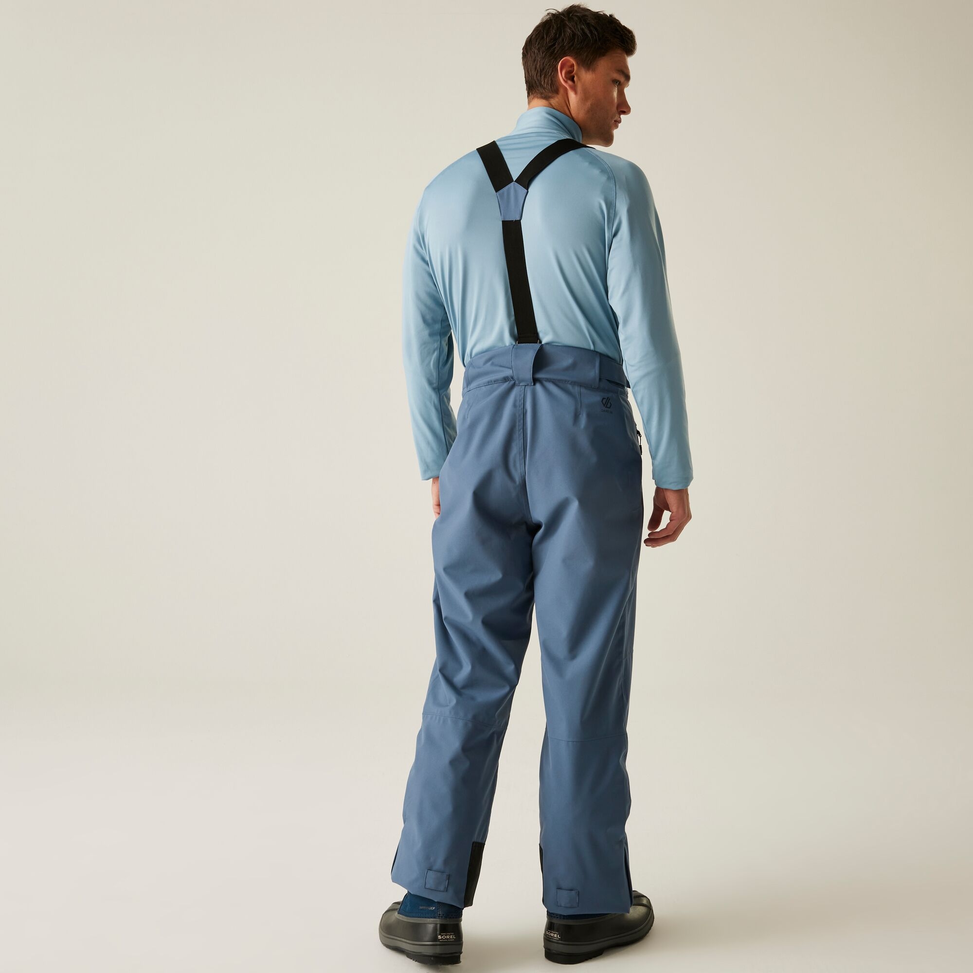 Dare 2b Spodnie narciarskie męskie z membraną z szelkami Achieve II Niebieski