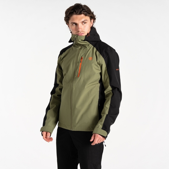 Dare 2b - Men's Mountain Series Waterproof Jacket Olivine Green Black