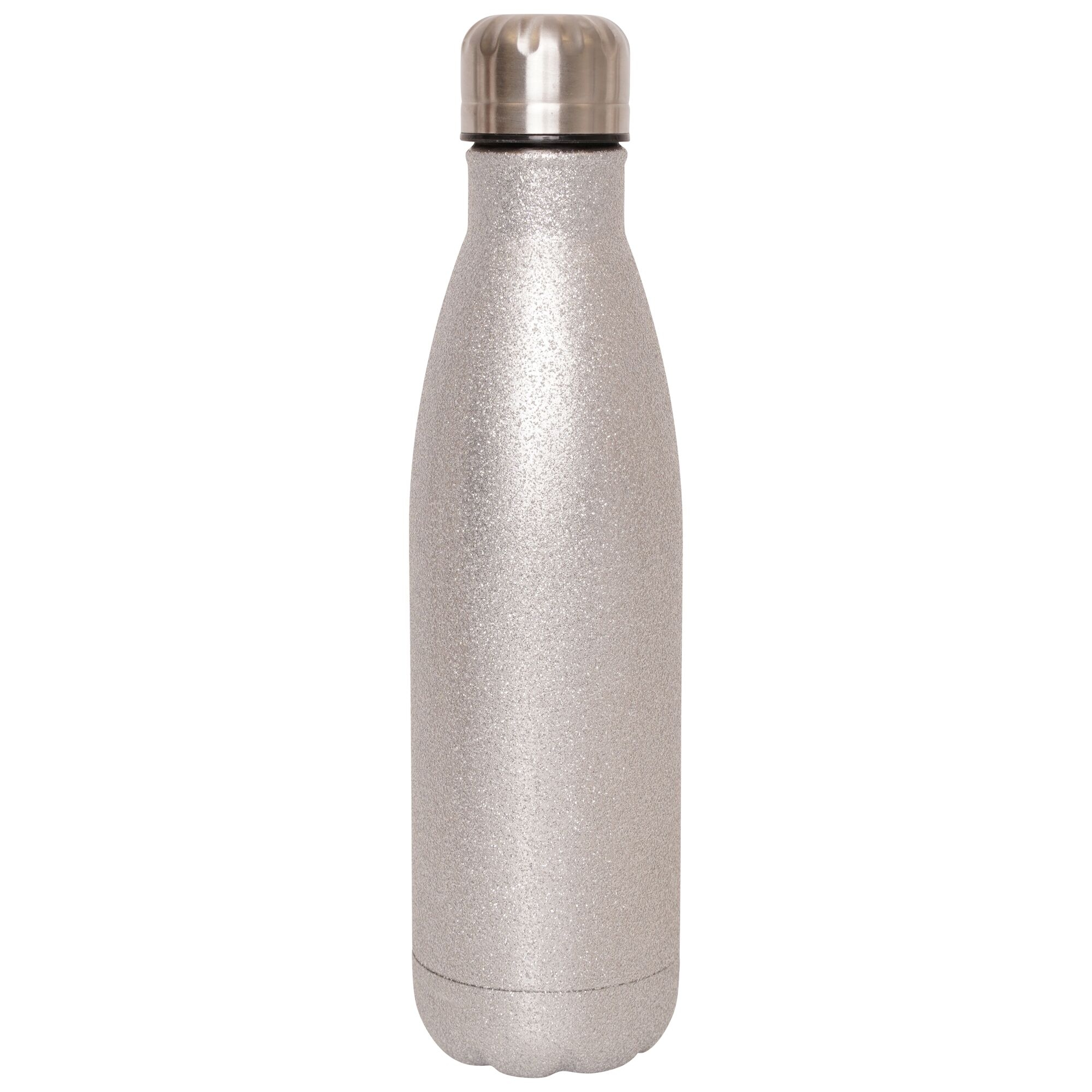 Dare 2B Metal Glitter Drinks Bottle Silver