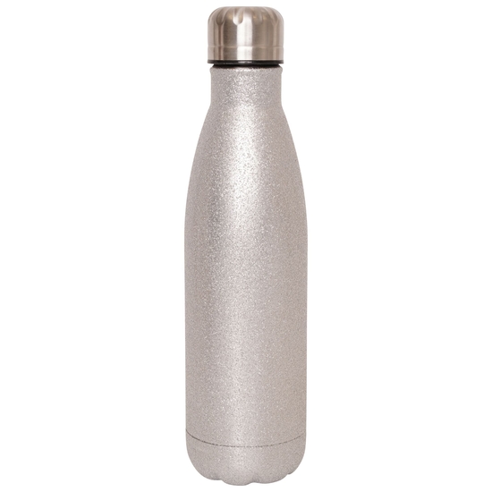 Dare 2b - Metal Glitter Drinks Bottle  Silver