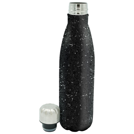Dare 2b - Metal Glitter Drinks Bottle  Black
