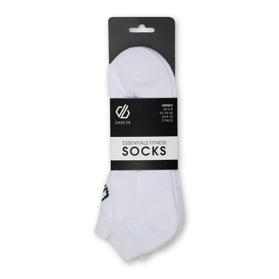 Dare 2b - Adult's Essentials No Show Socks 2 Pack White