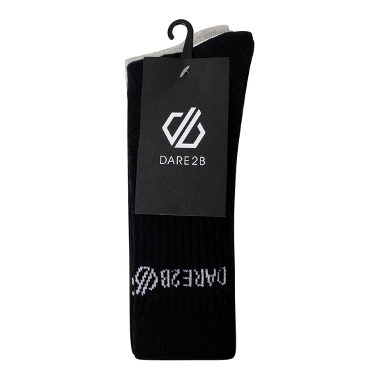 Dare 2b - Pack of 3 Unisex Crew Socks Black & White