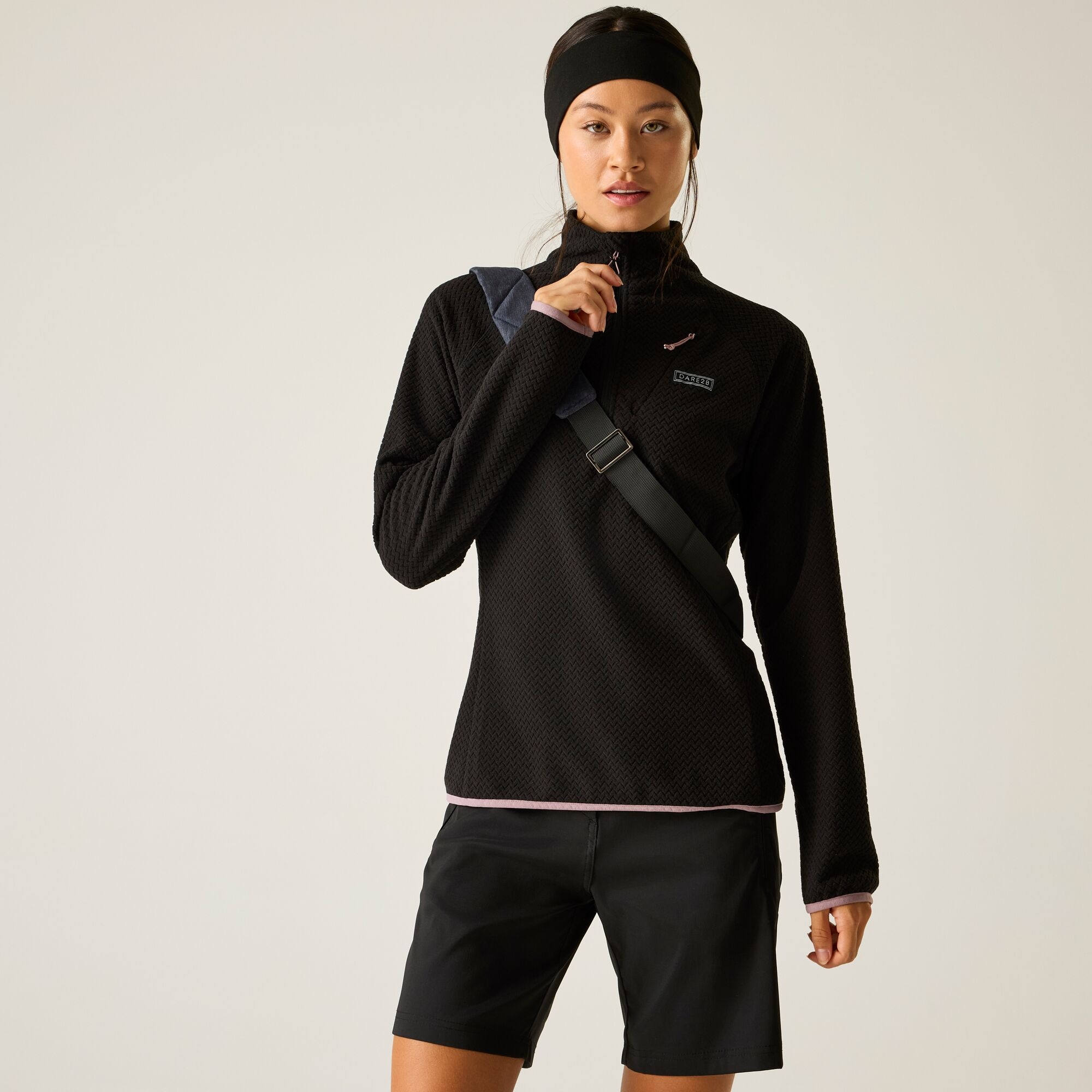 Dare 2b Polar damski z suwakiem 1/4 Switch Up Czarny