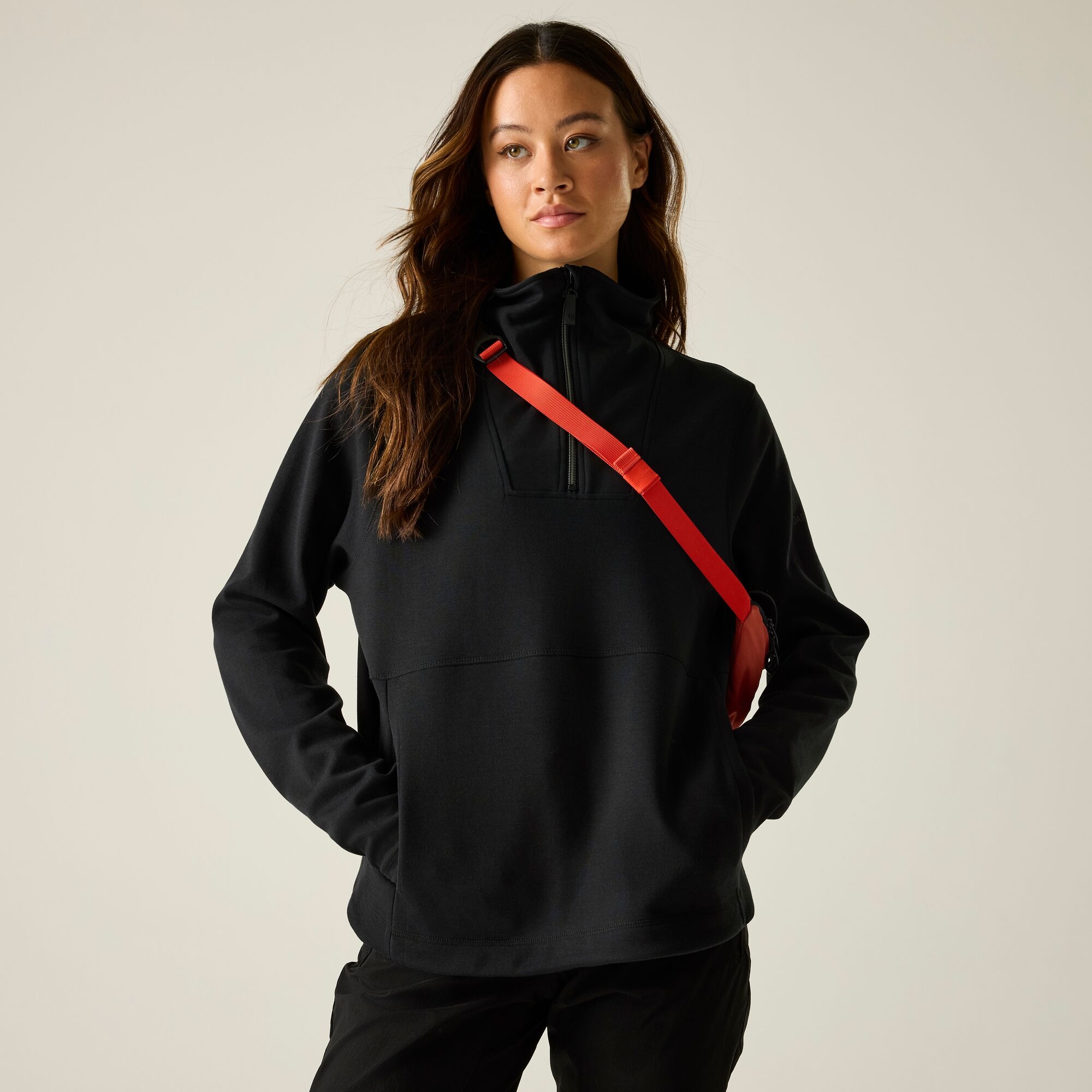 Dare 2B Women's Wander 1/4 Zip Sweater - Black Size 18