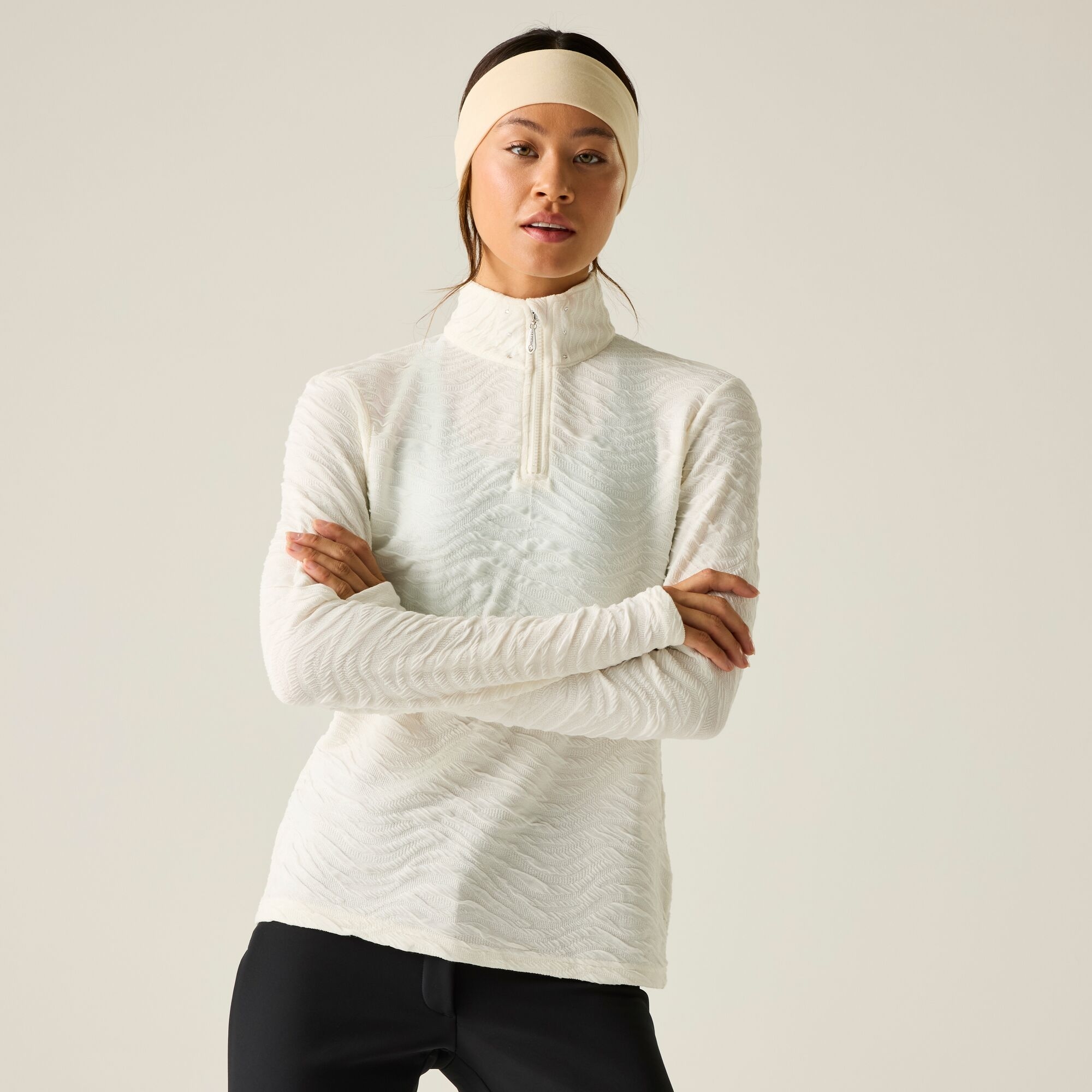 Dare 2b Bluza damska z suwakiem 1/4 Glamourize III Beżowy