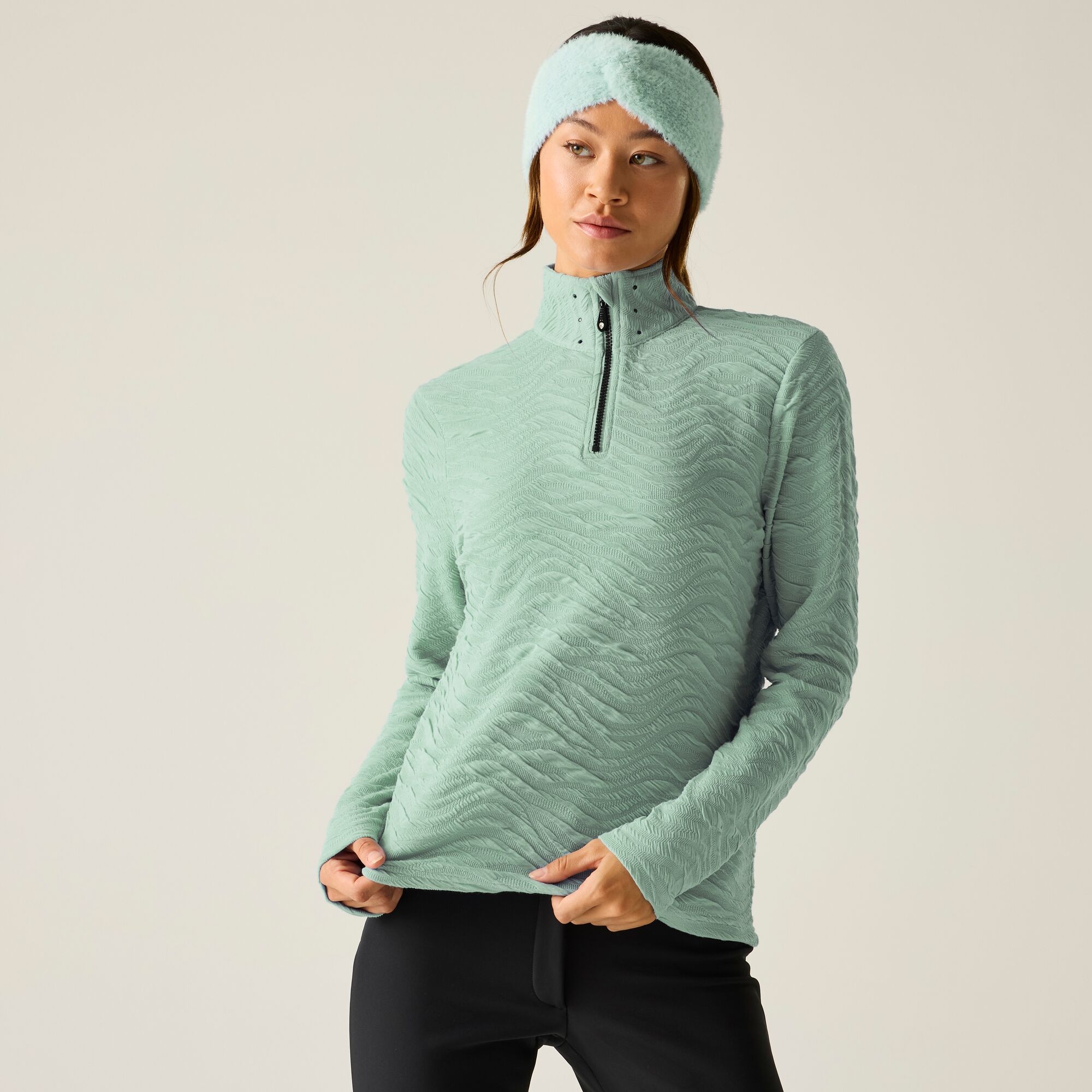 Dare 2b Bluza damska z suwakiem 1/4 Glamourize III Zielony