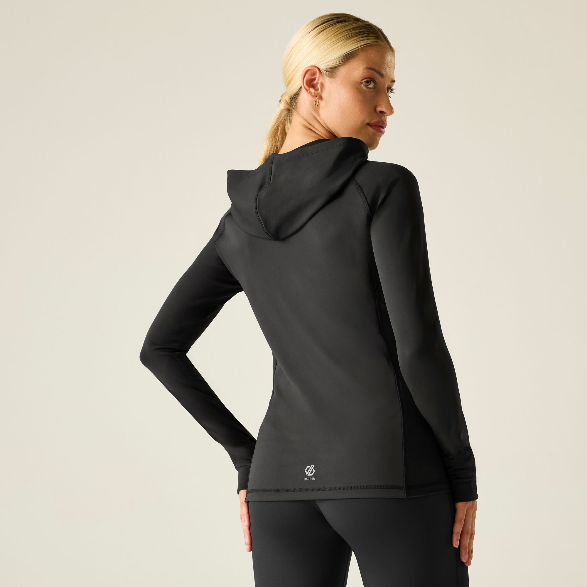 Dare 2b   Bluza damska z kapturem szybkoschnąca Refresh Czarny