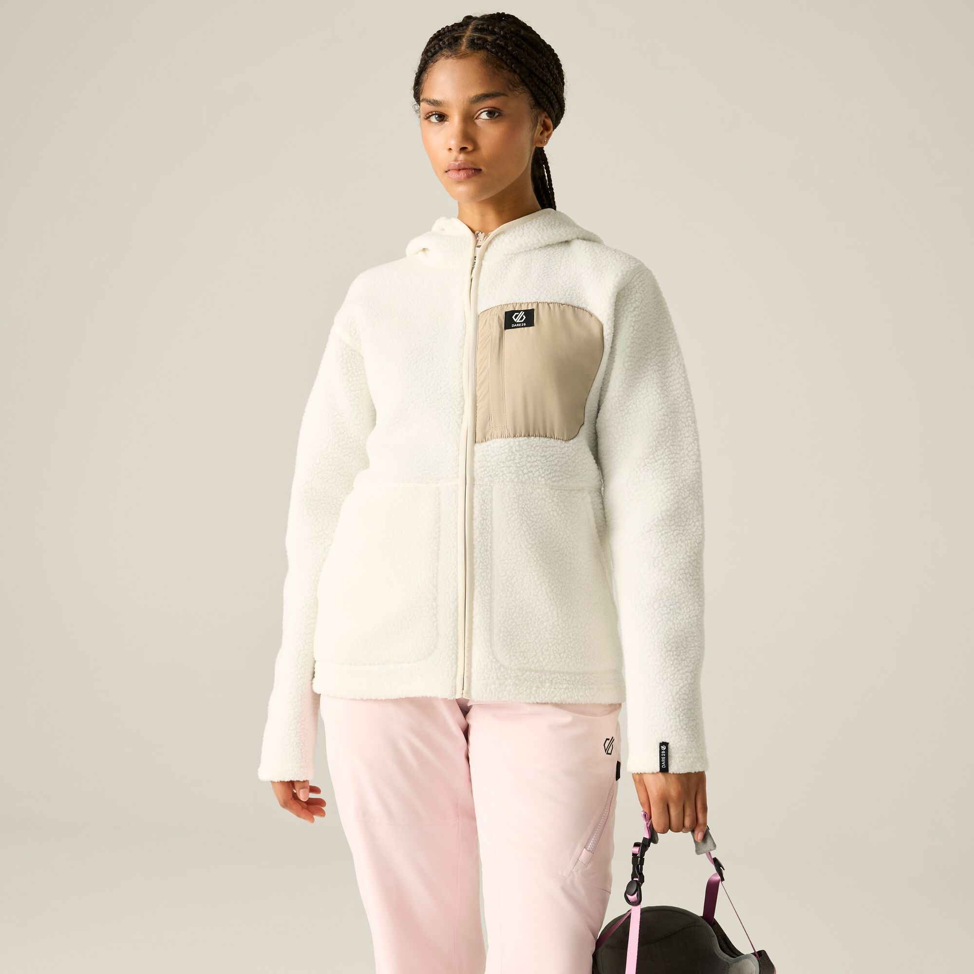 Dare 2b   Polar damski rozsuwany Firn Hooded Borg Beżowe