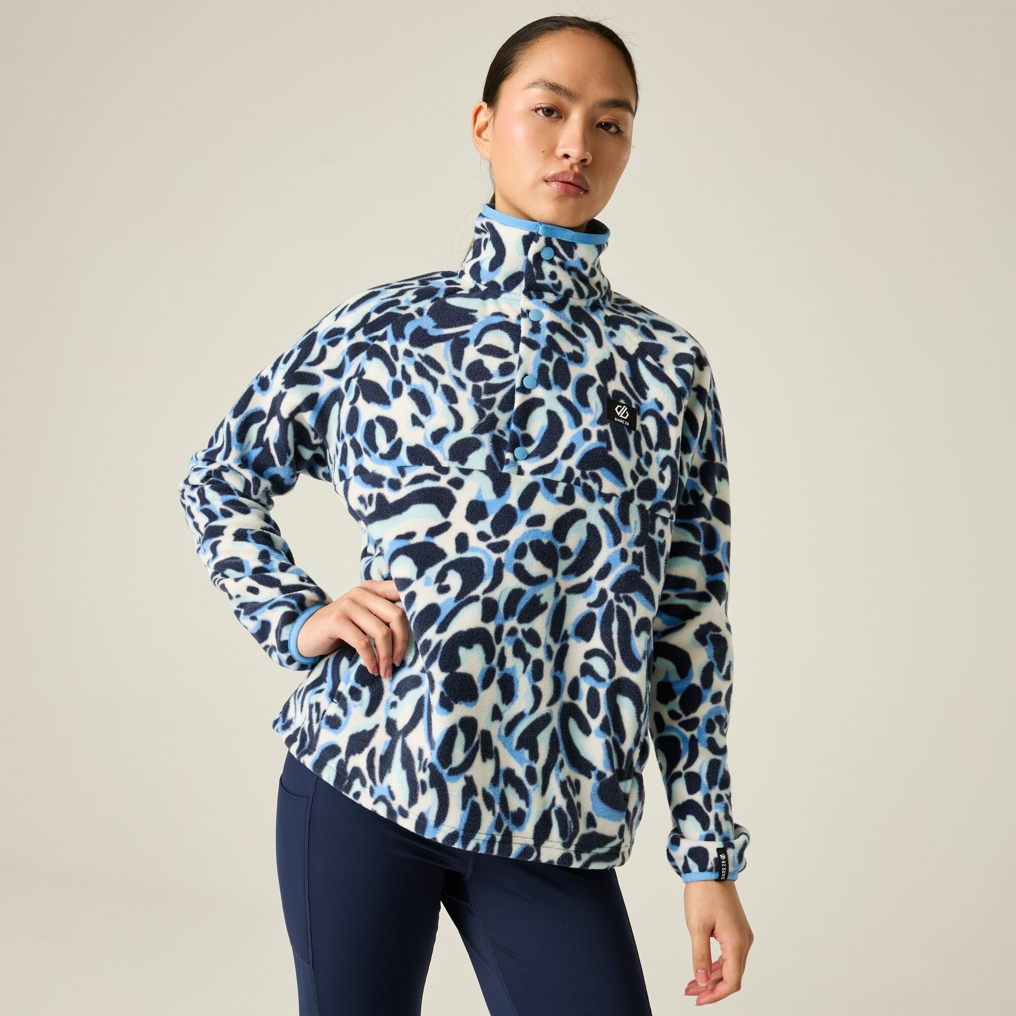 Dare 2B Women's Light Blue Printed Fleece In | Size: 8 - Image 3
