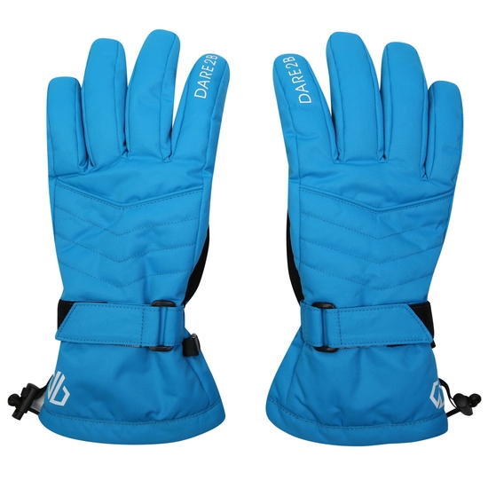 Women's Acute Waterproof Ski Gloves Swedish Blue 