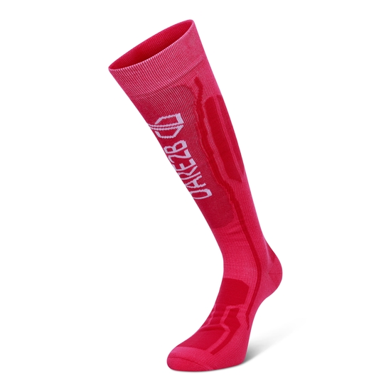 Dare 2b - Damskie skarpety narciarskie Perform Premium Różowo-czerwony