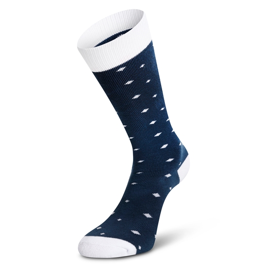 Women's Printed Ski Socks Moonlight Denim Dot Print
