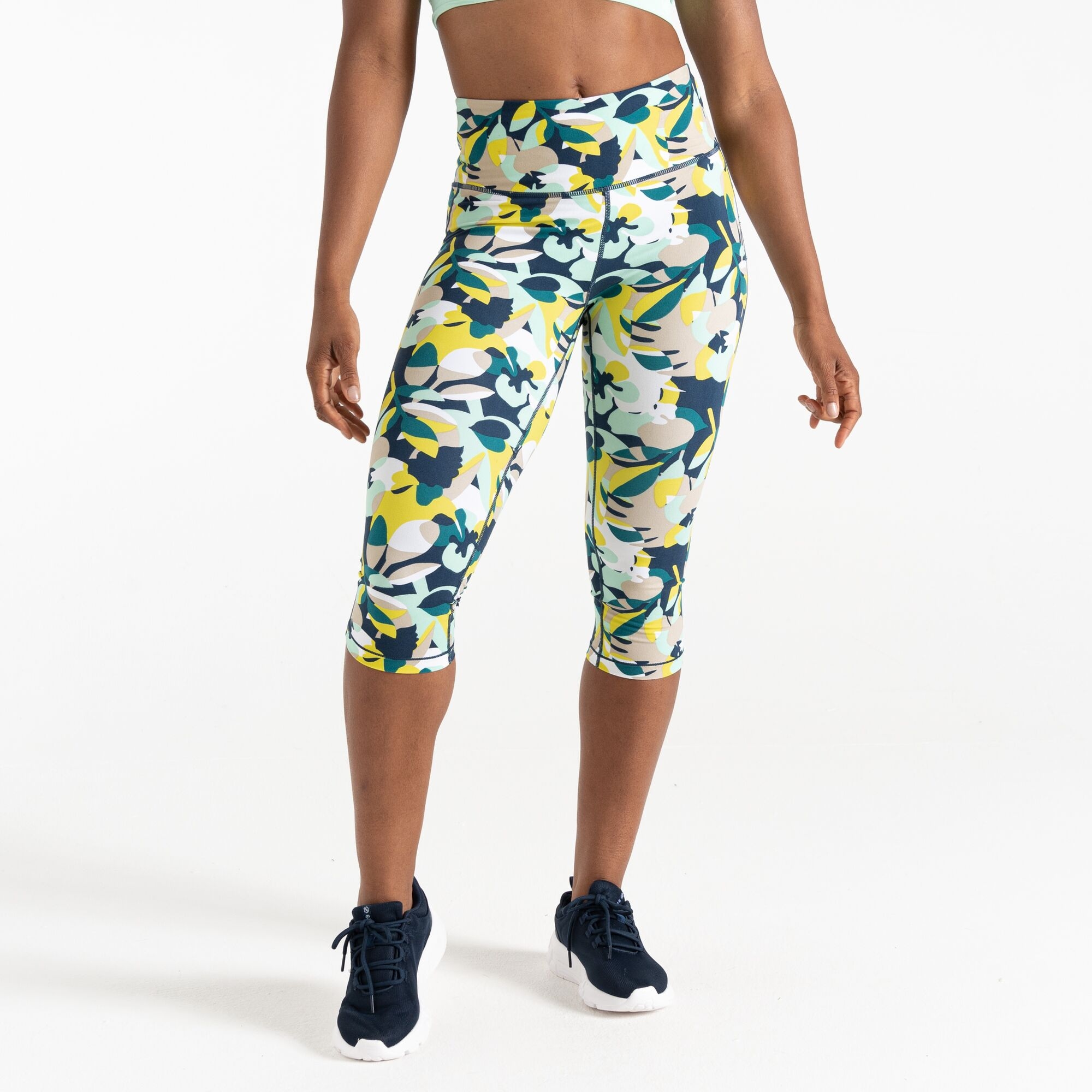 Dare 2b Damskie legginsy do ćwiczeń 3/4 Influential Niebieski