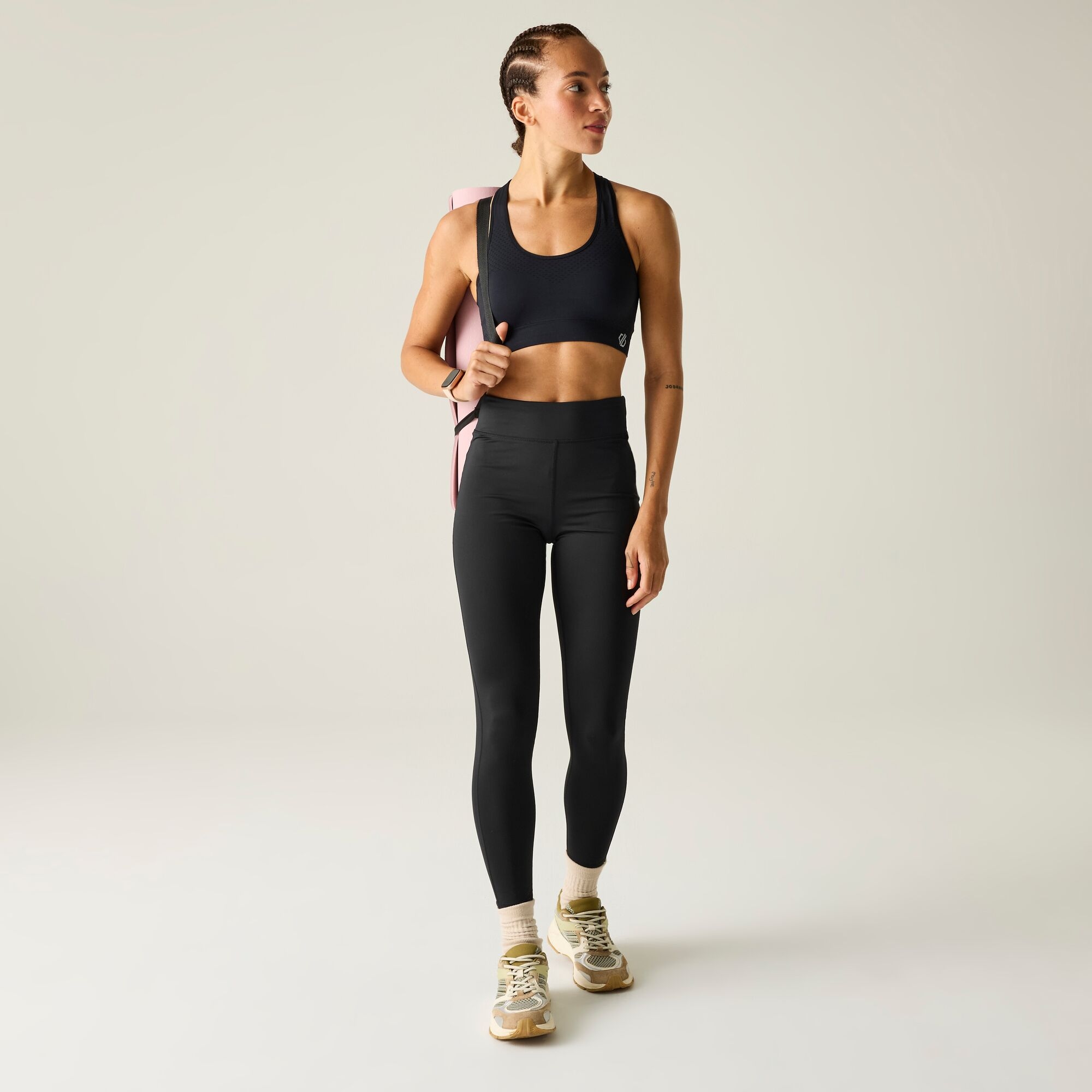 Dare 2b   Legginsy sportowe damskie szybkoschnące Legitimate Czarny