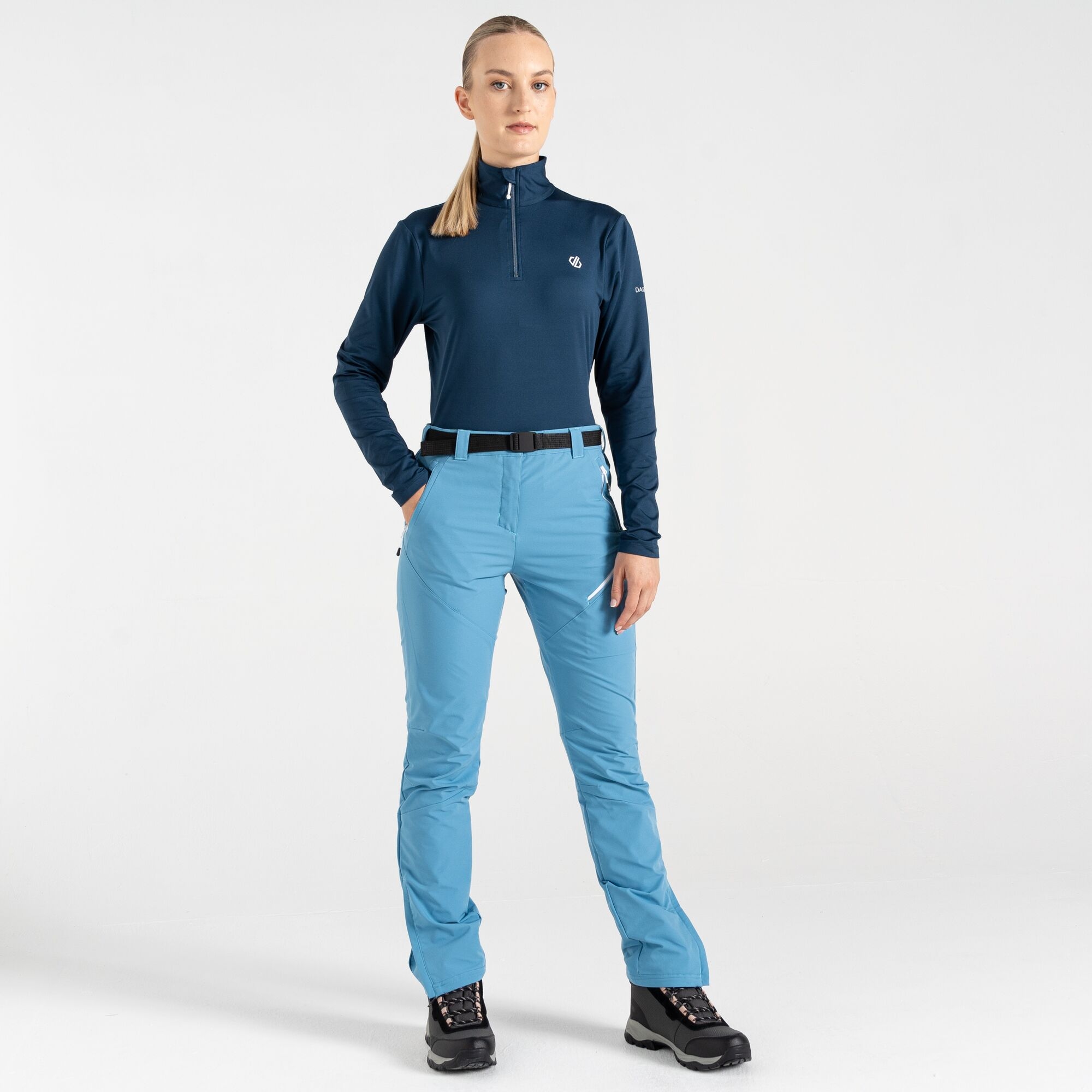 Dare 2b - Damskie Spodnie Trekkingowe Softshell Melodic Pro Niebieski, Rozmiar: 34