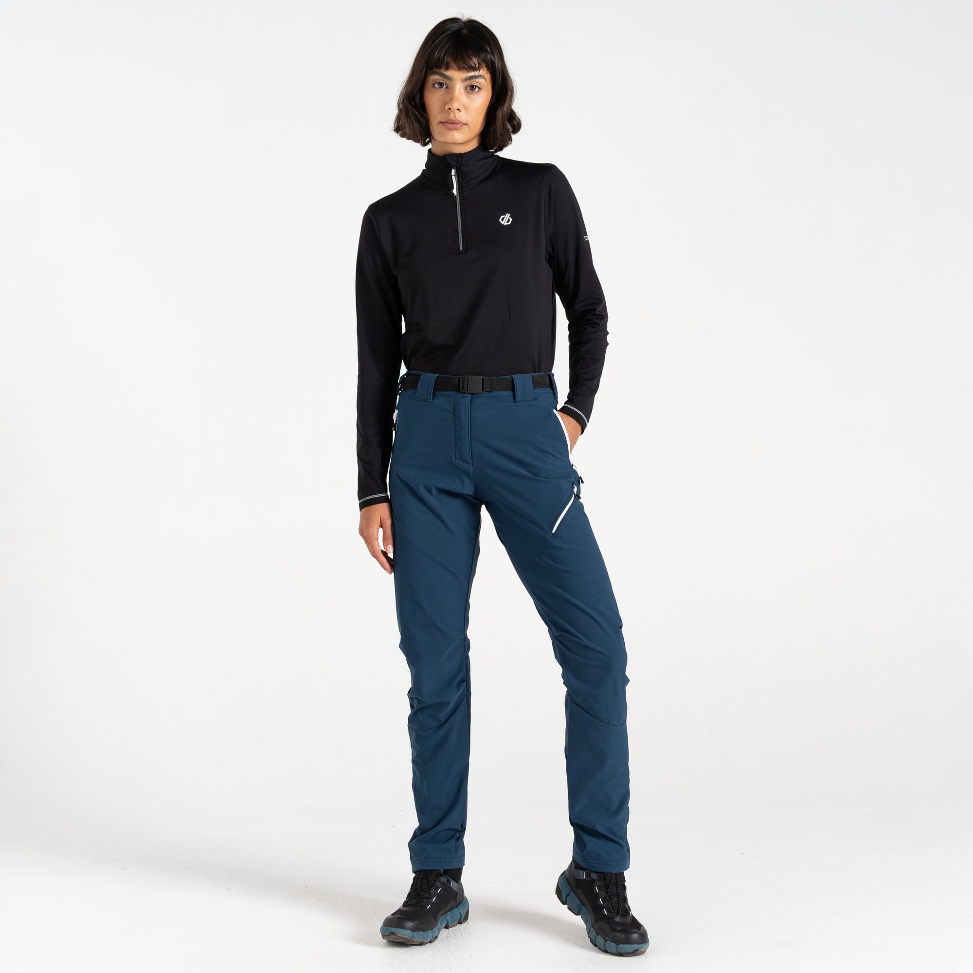 Dare 2b - Damskie Spodnie Trekkingowe Softshell Melodic Pro Niebieski, Rozmiar: 38 R