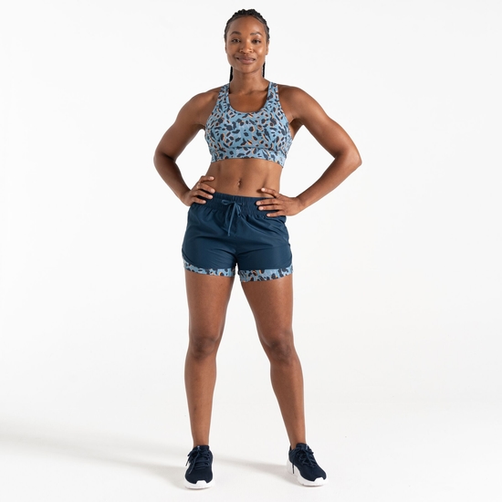 Dare 2b - Women's Sprint Up 2-in-1 Shorts Moonlight Denim Animal Print