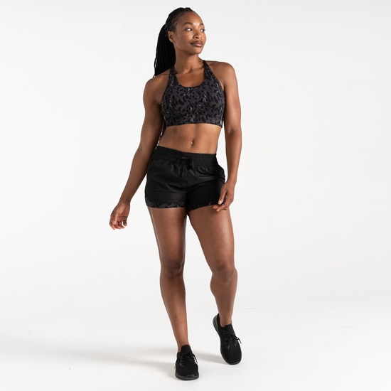 Dare 2b - Women's Sprint Up 2-in-1 Shorts Black Dash Animal Print