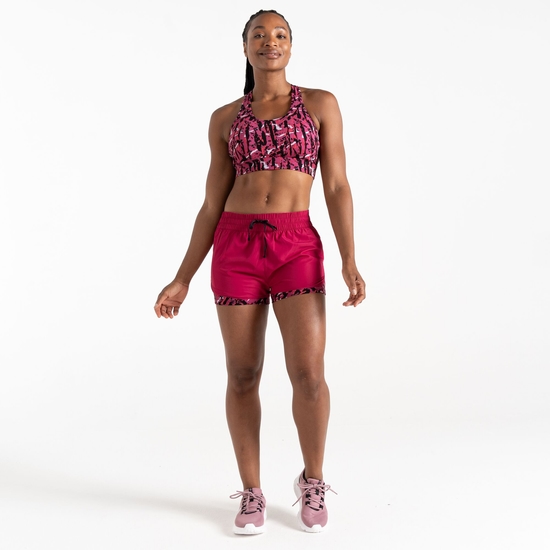 Dare 2b - Women's Sprint Up 2-in-1 Shorts Pink Wave Zebra Print