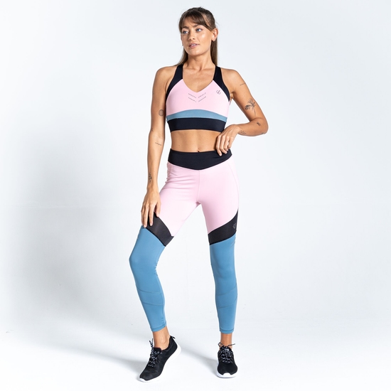 Dare 2b - Women's Born To Shine Recycled Lightweight Leggings Powder Pink Bluestone