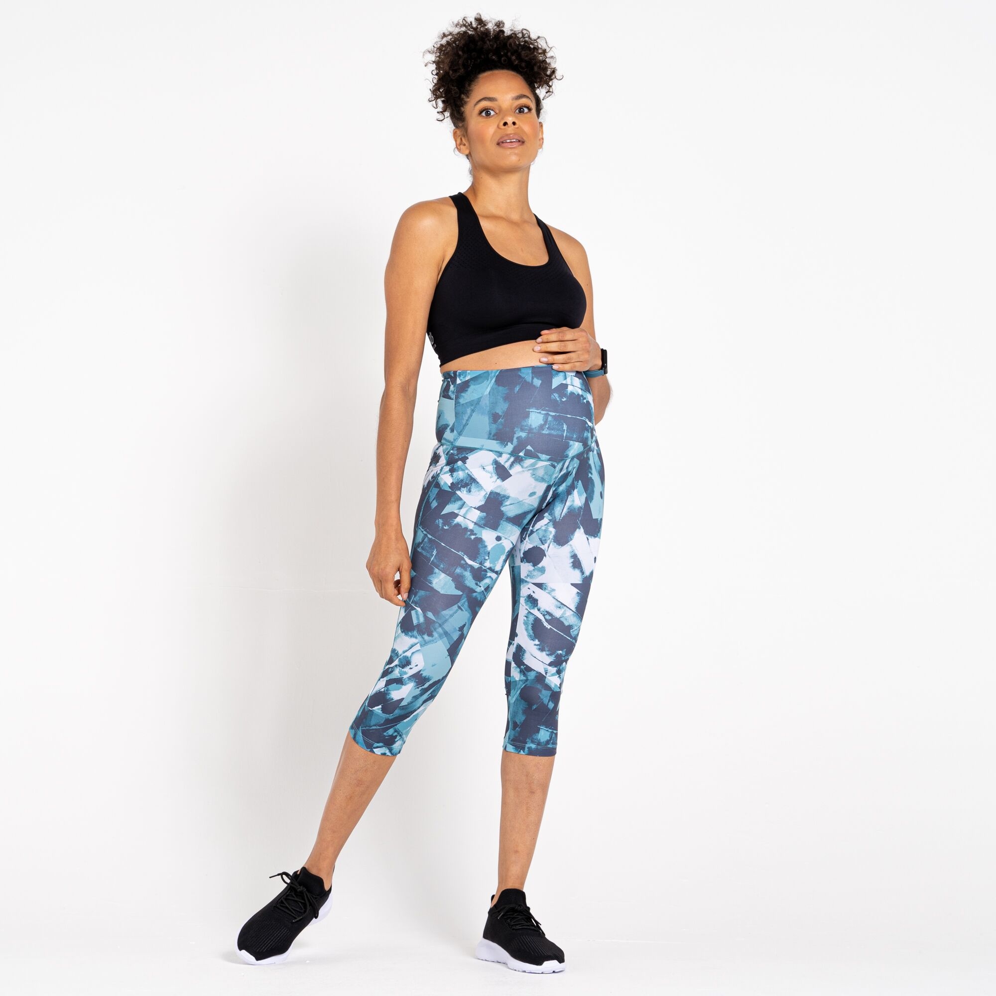 Dare 2b Damskie legginsy ciążowe Influential 3/4 Dragonfly Ink Print